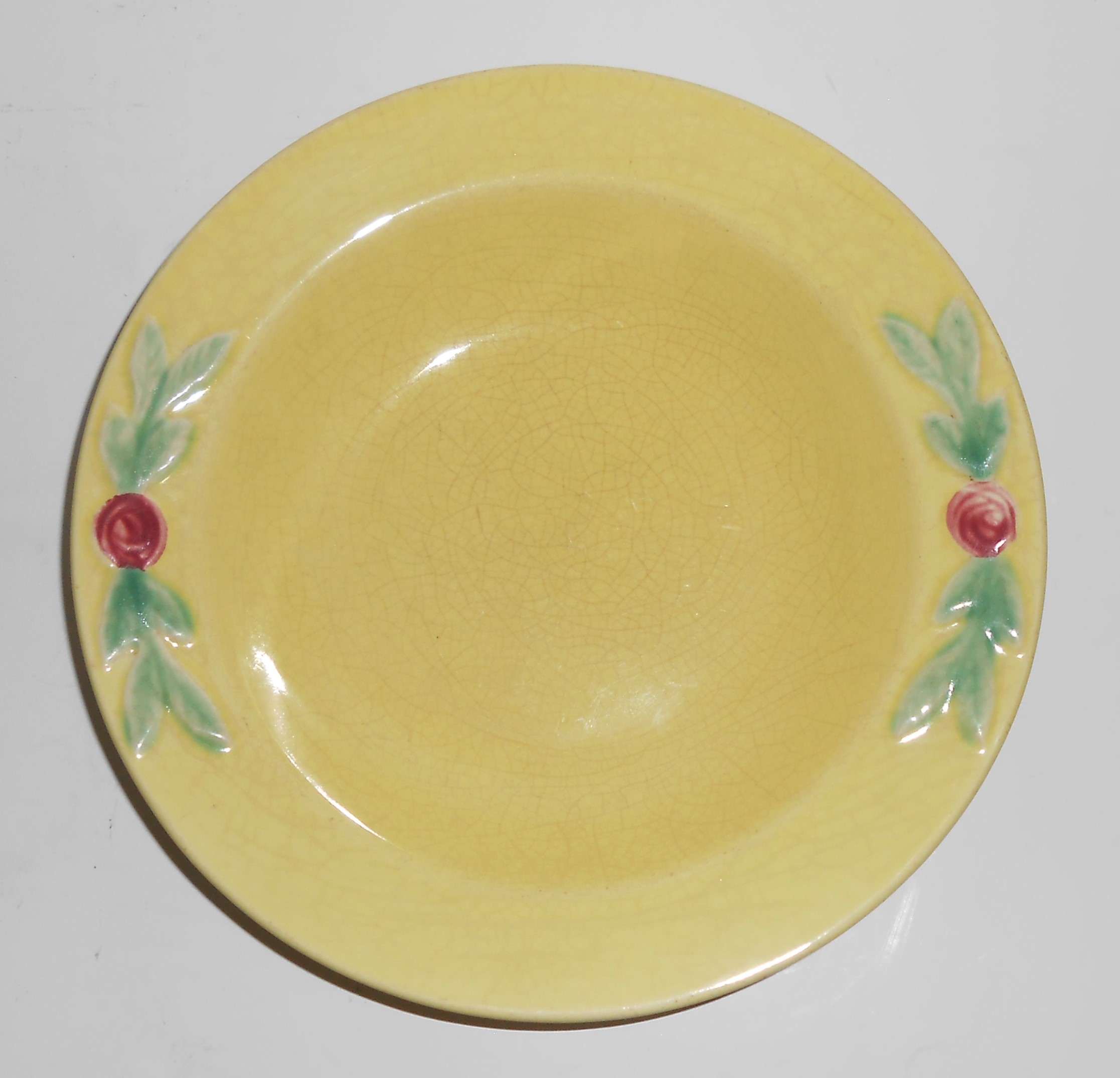 Coors Pottery Rosebud Early Yellow Rimmed Soup Bowl #2