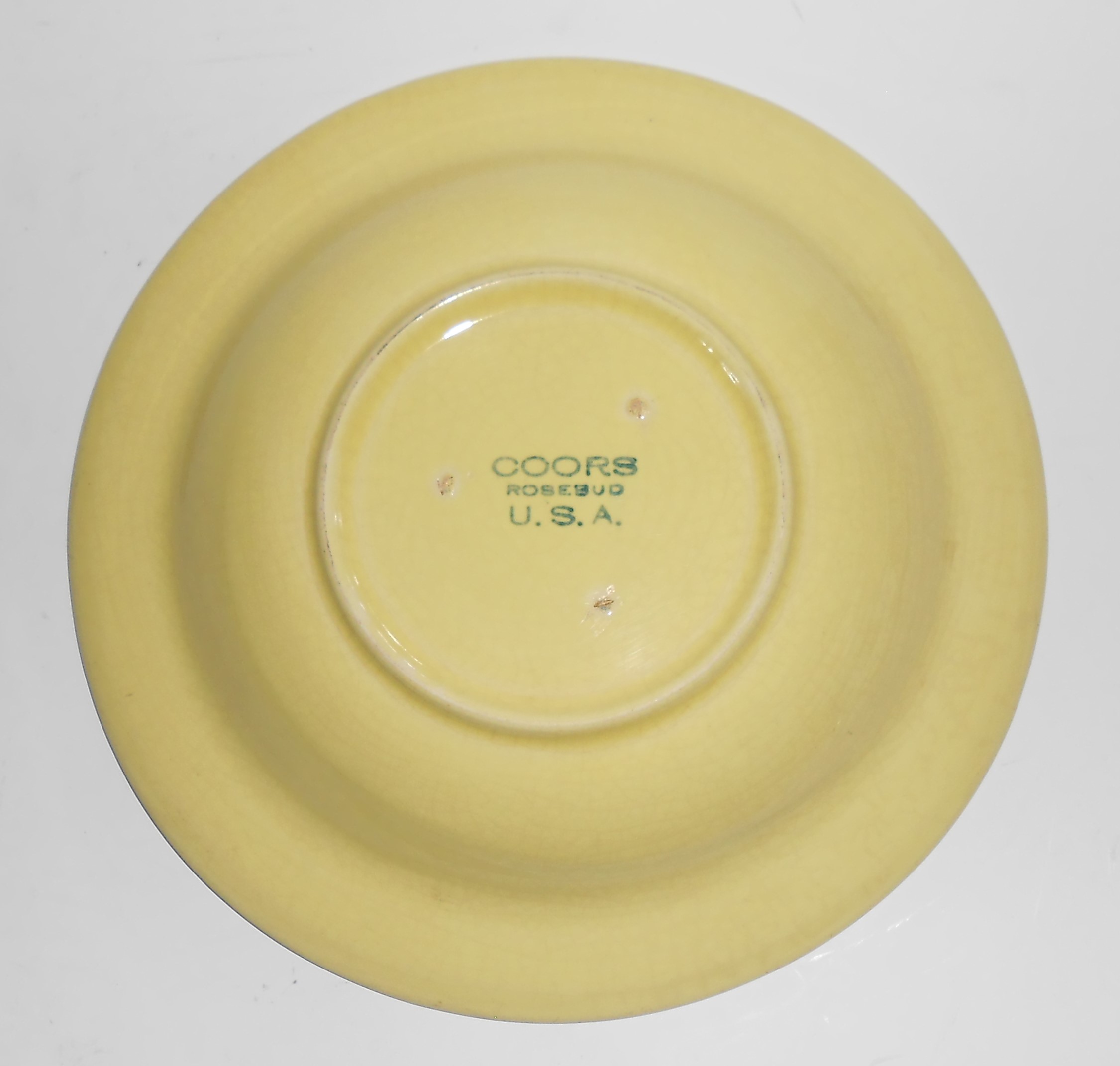 Coors Pottery Rosebud Early Yellow Rimmed Soup Bowl #2