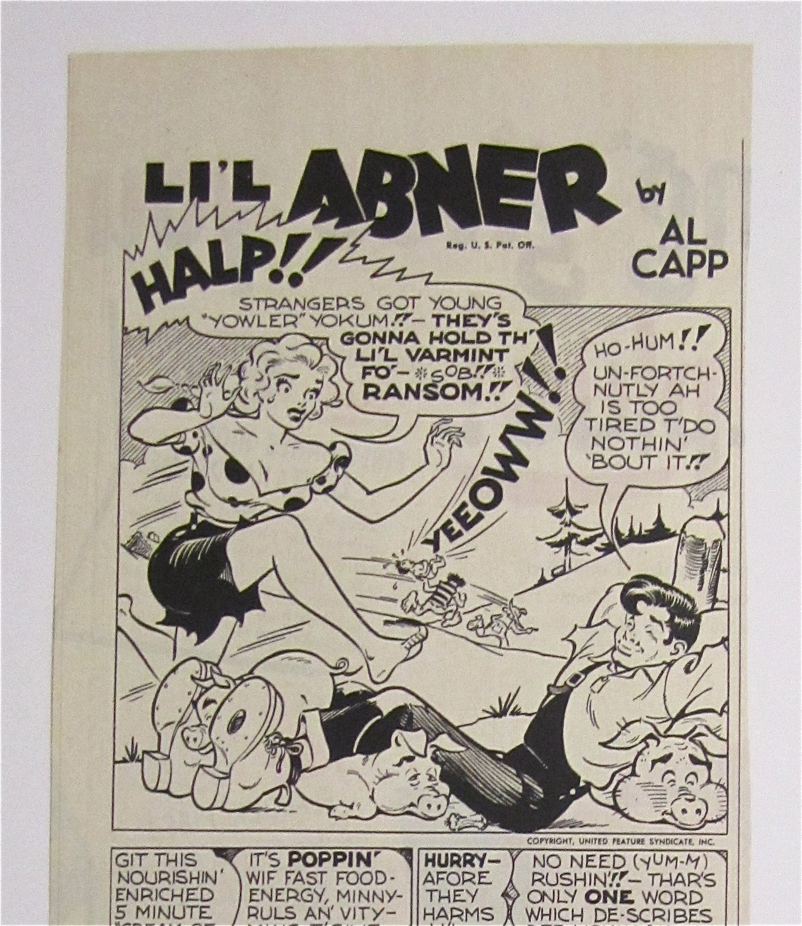 1951 Cream Of Wheat Cereal w/Little Abner by Al Capp
