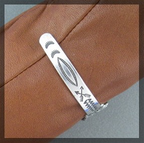 Navajo Fred Harvey Era Sterling Silver Thunderbird Cuff