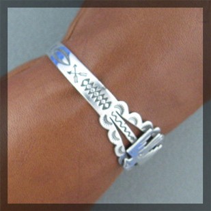 Navajo Fred Harvey Era Sterling Silver Thunderbird Cuff