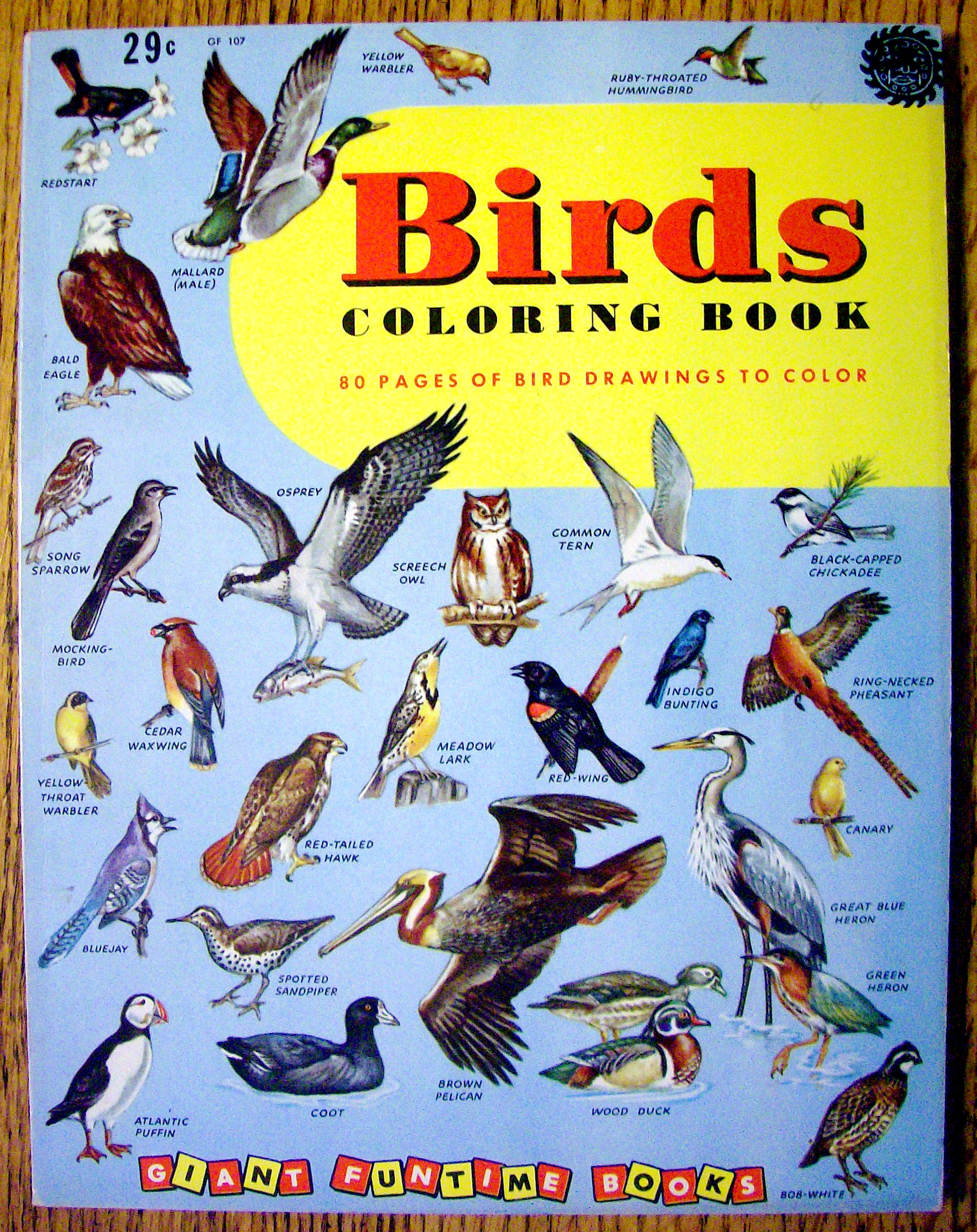 Birds Coloring Book 1956 (80 Pages Of Birds To Color)