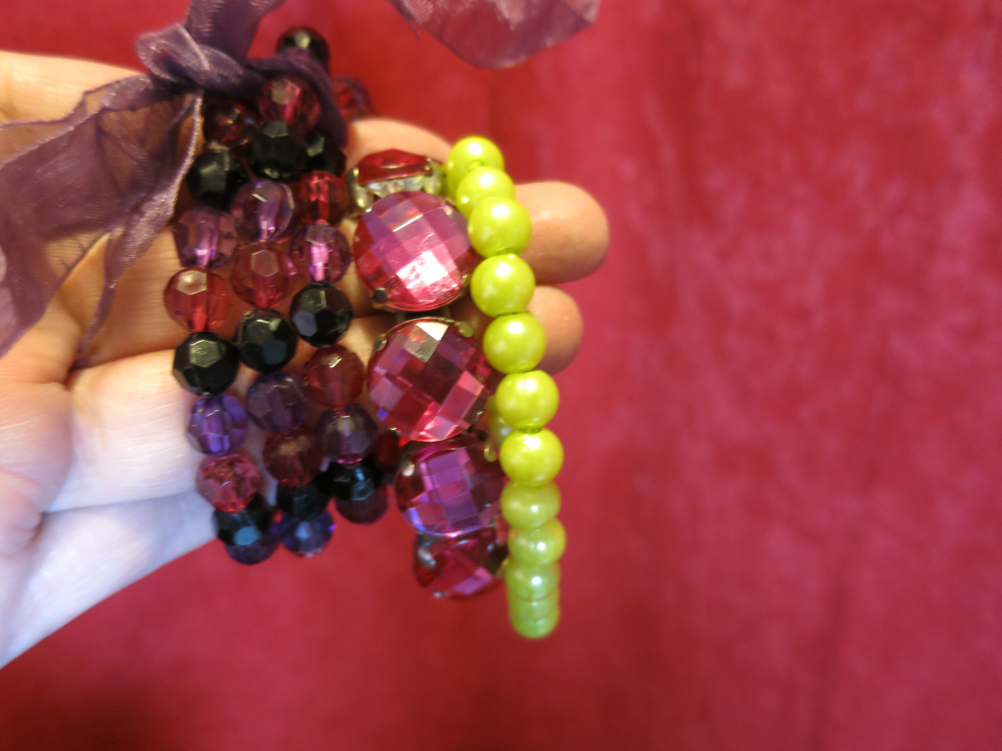Beaded Bracelets Stretchy Kids Bracelets lof of 5 bracelets