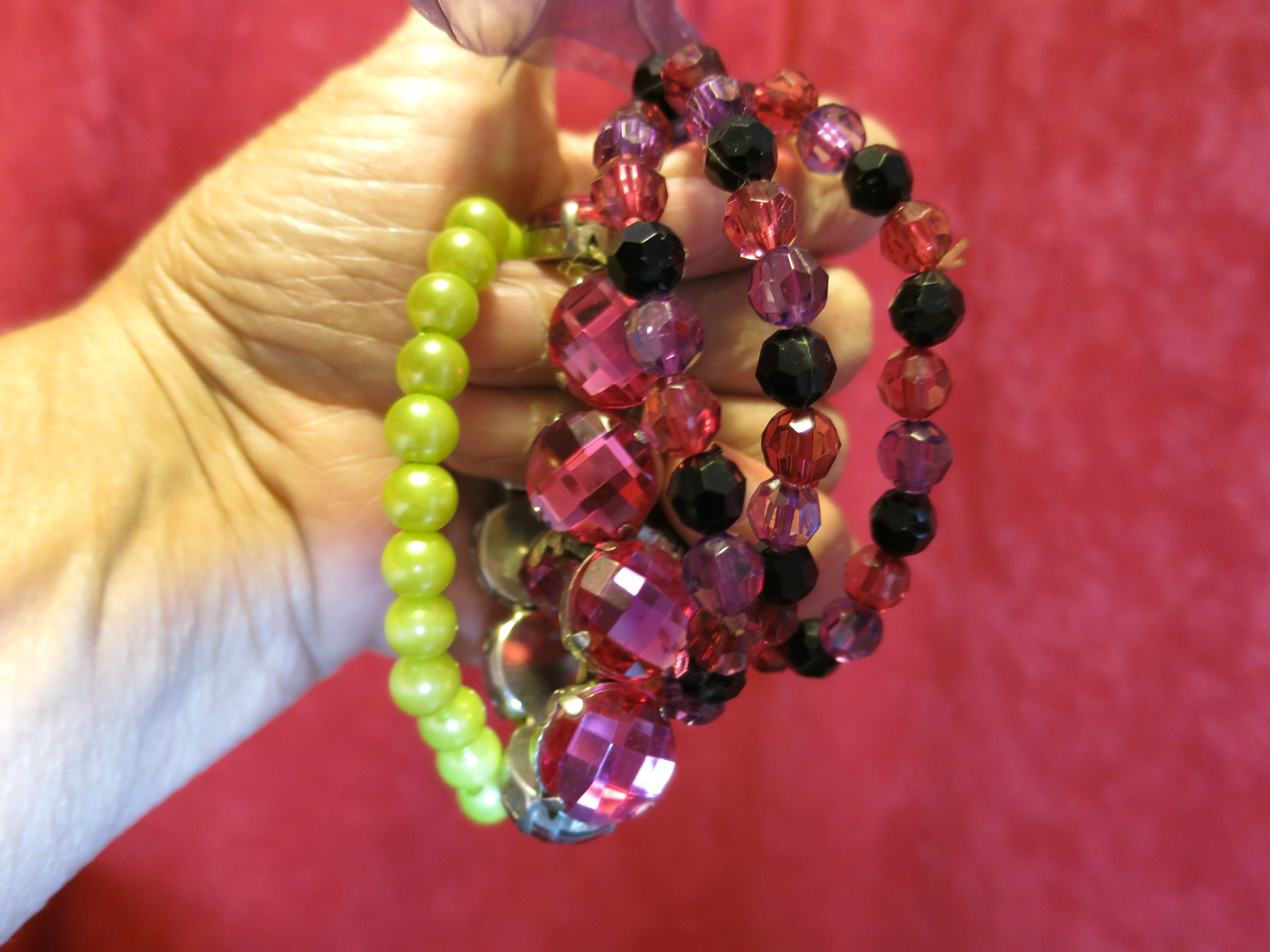 Beaded Bracelets Stretchy Kids Bracelets lof of 5 bracelets