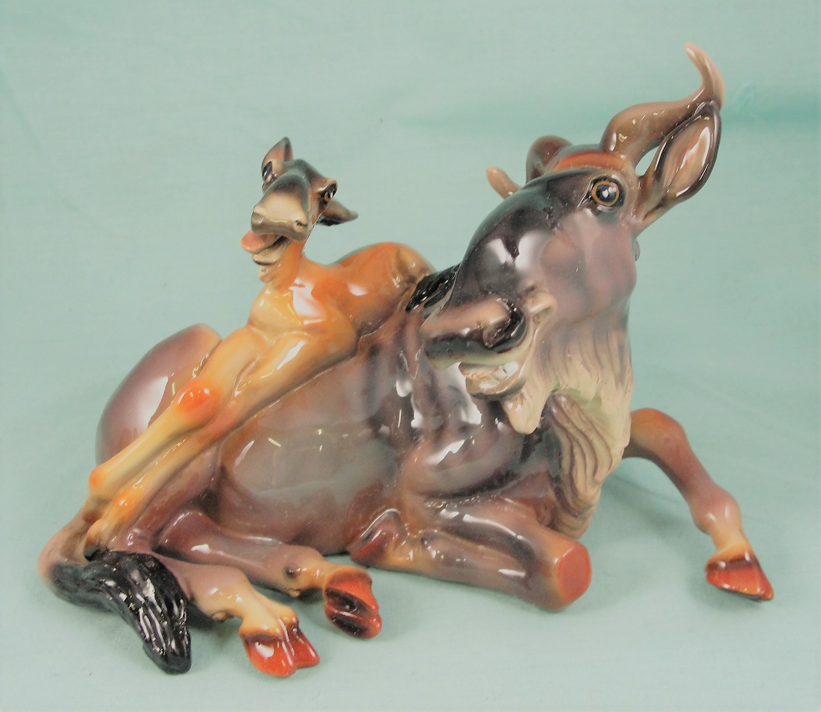 Elsa's Safari Lying Wildebeest and Calf