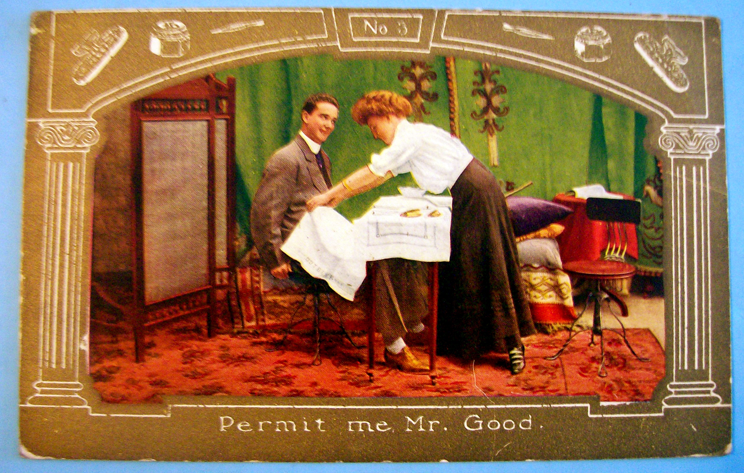 Permit Me Mr. Good Postcard