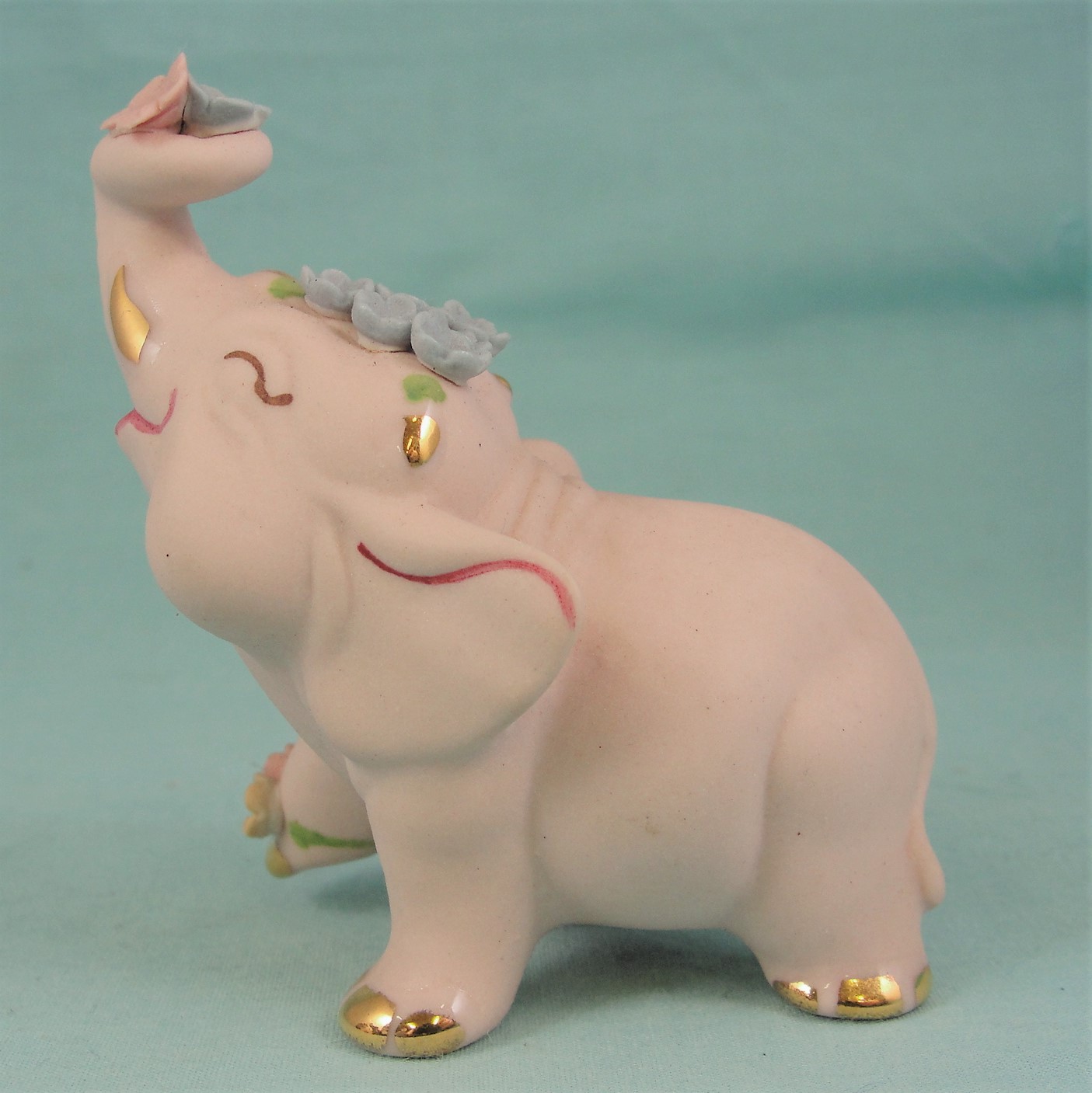 1950s Walker-Renaker Pink Bisque Elephant