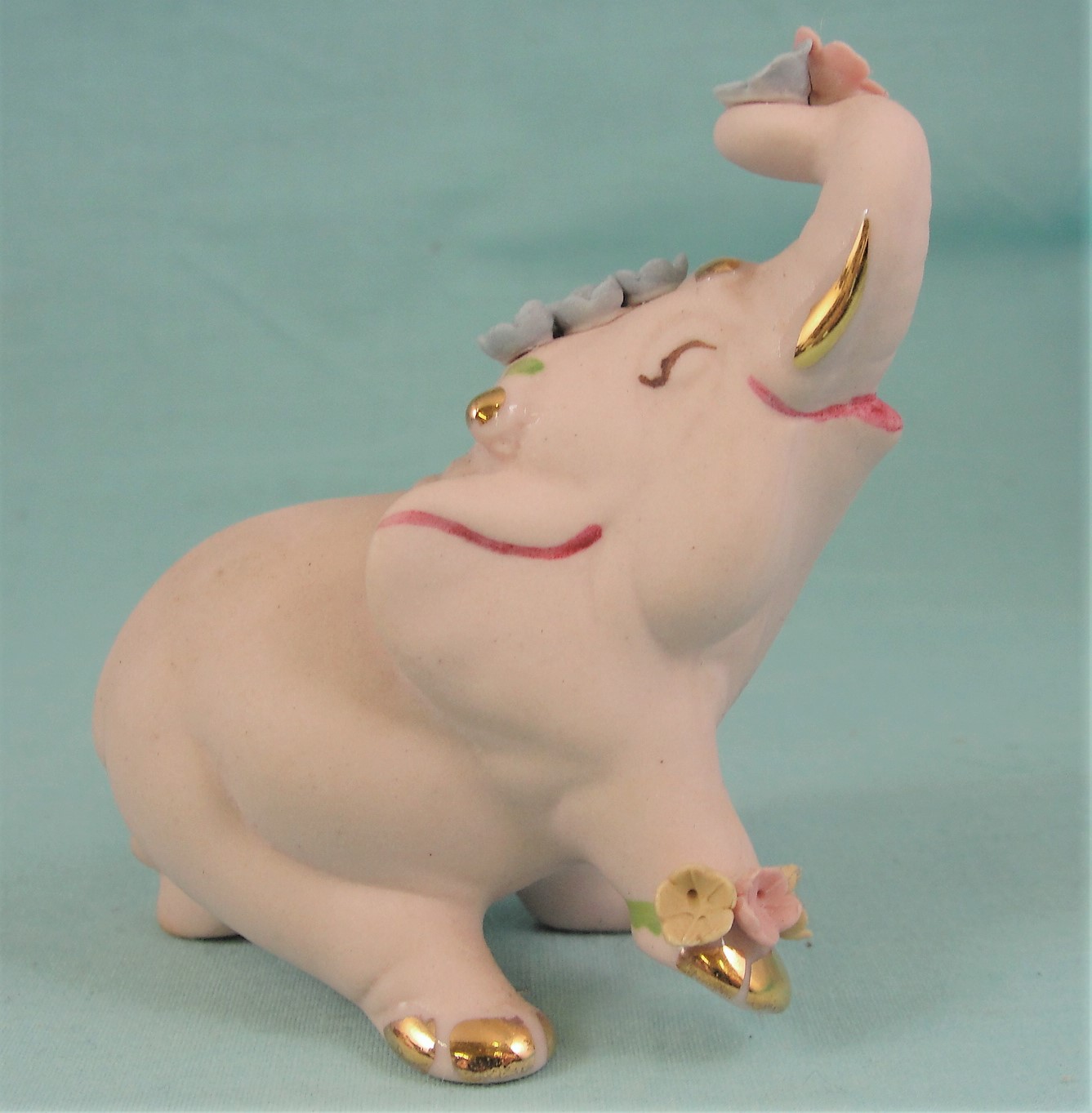 1950s Walker-Renaker Pink Bisque Elephant
