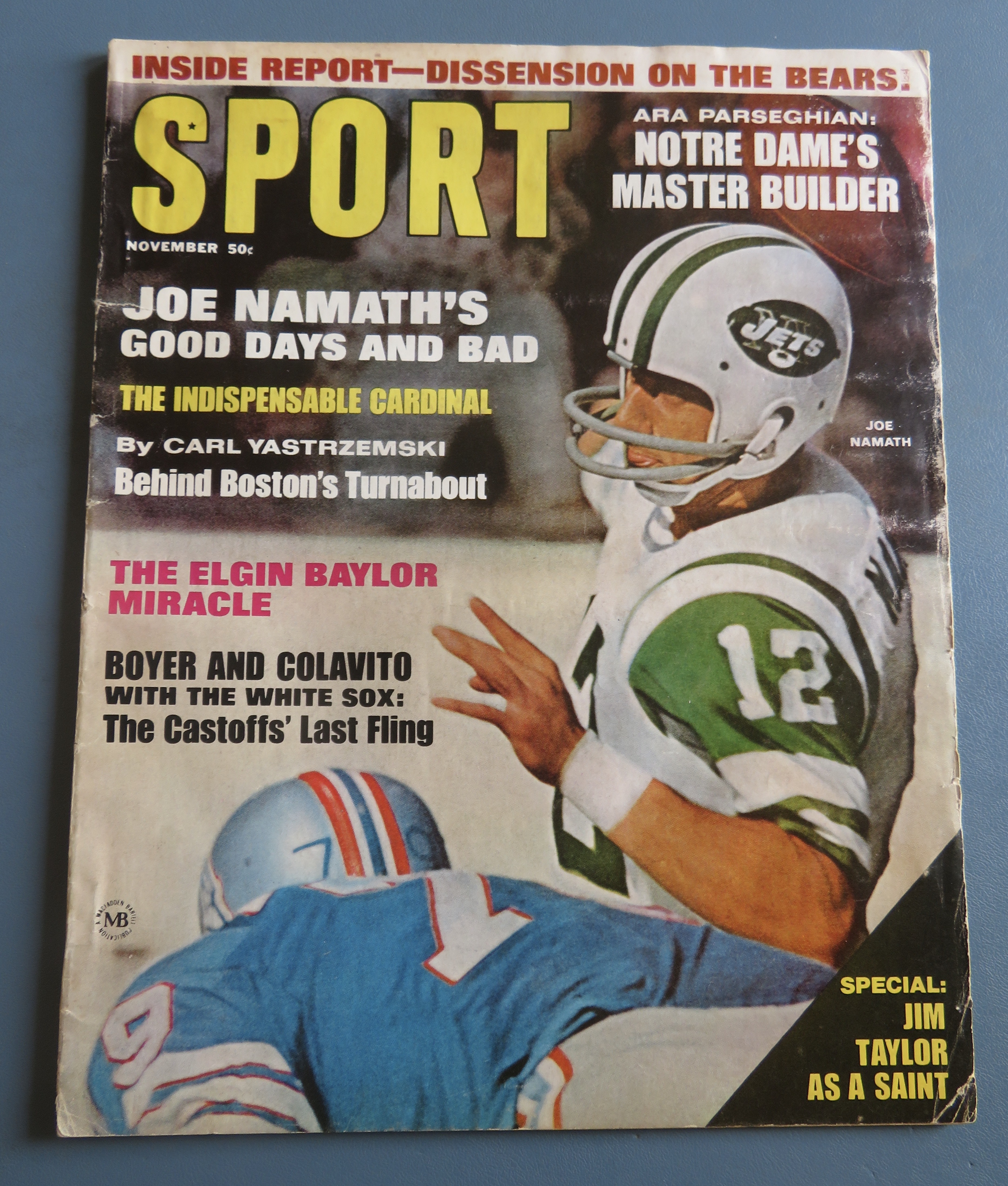 Sport Magazine November 1967 Joe Namath's Good Days