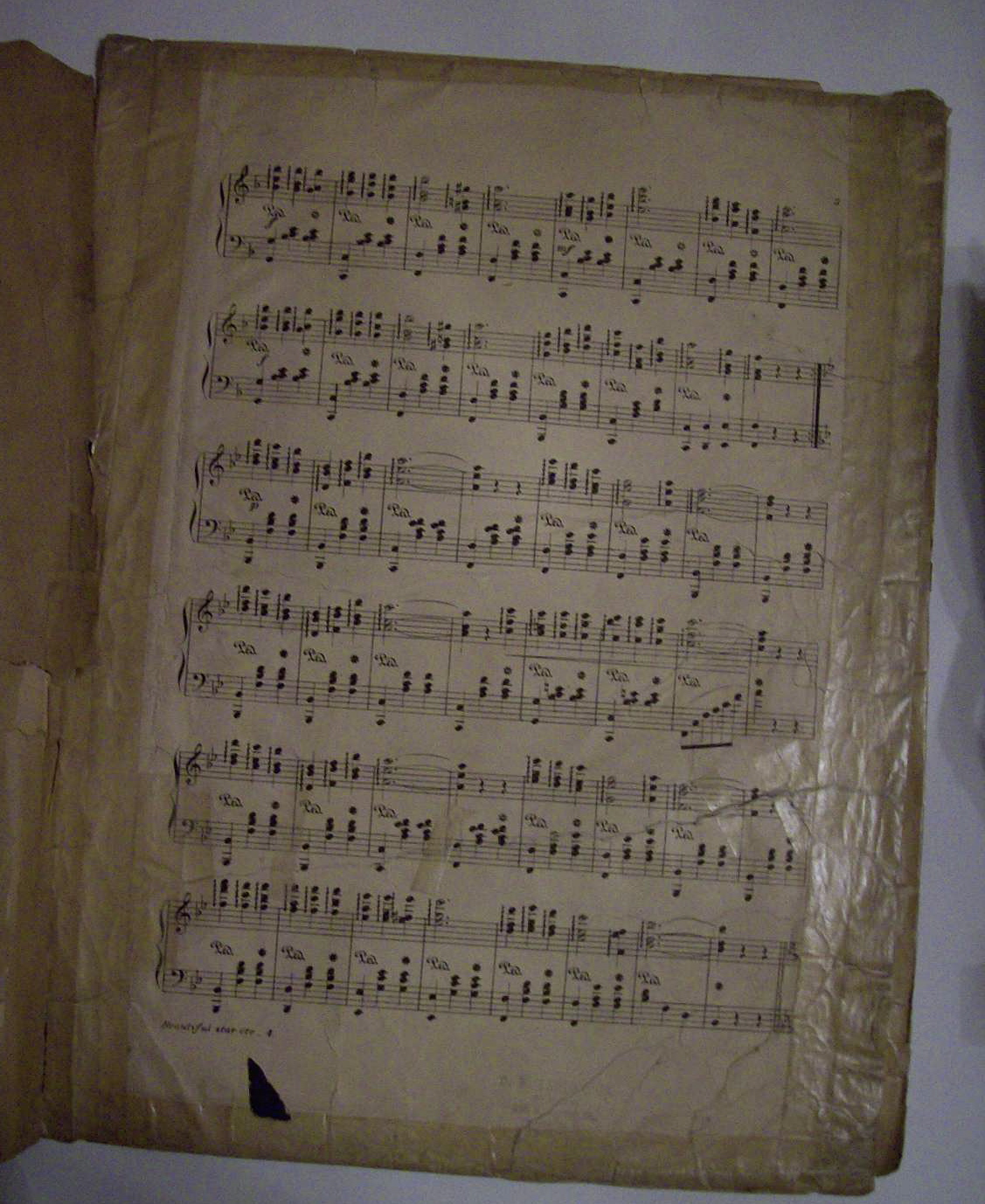 Sheet Music For 1905 Beautiful Star Of Heaven