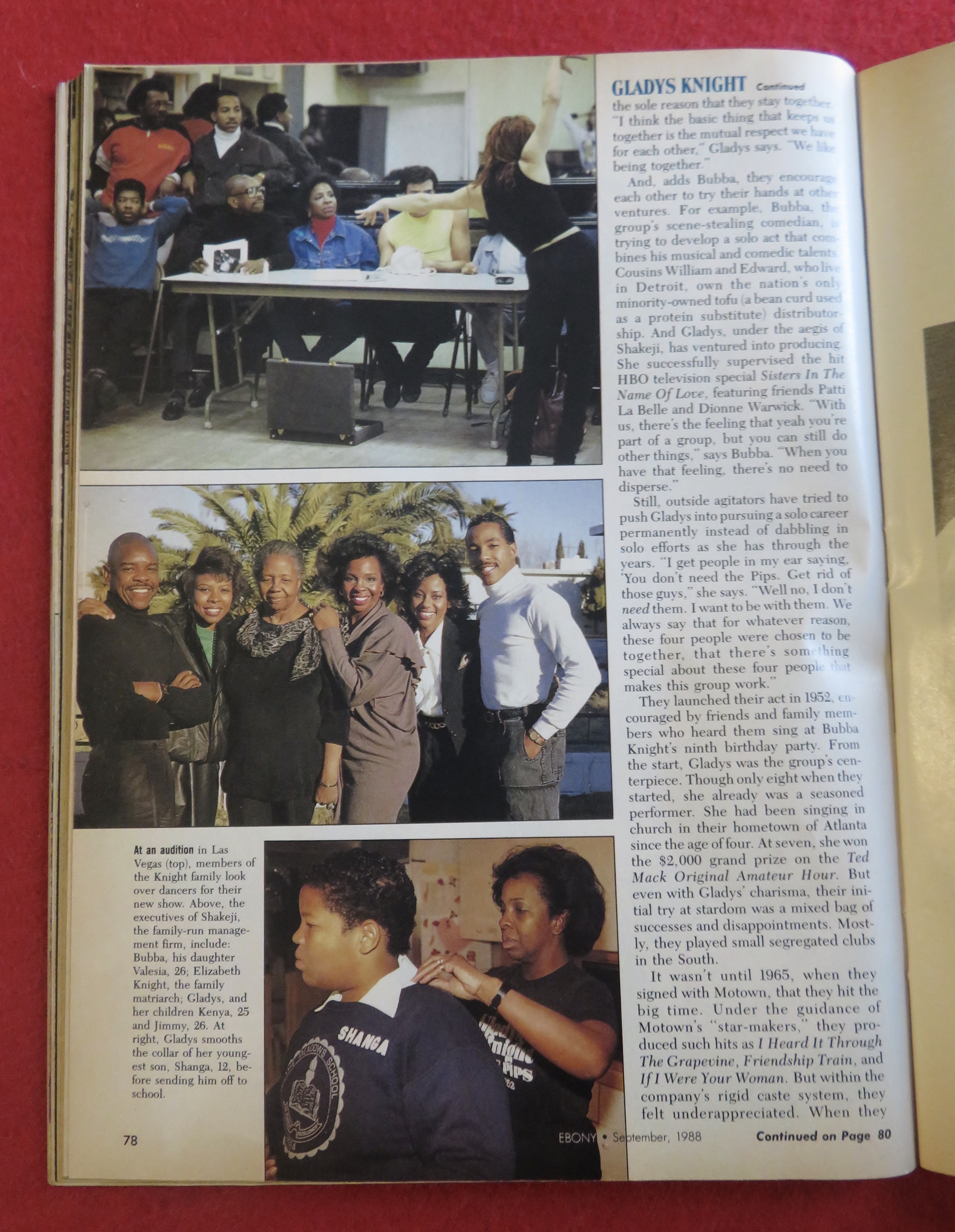 Ebony Magazine September 1988 Gladys Knight
