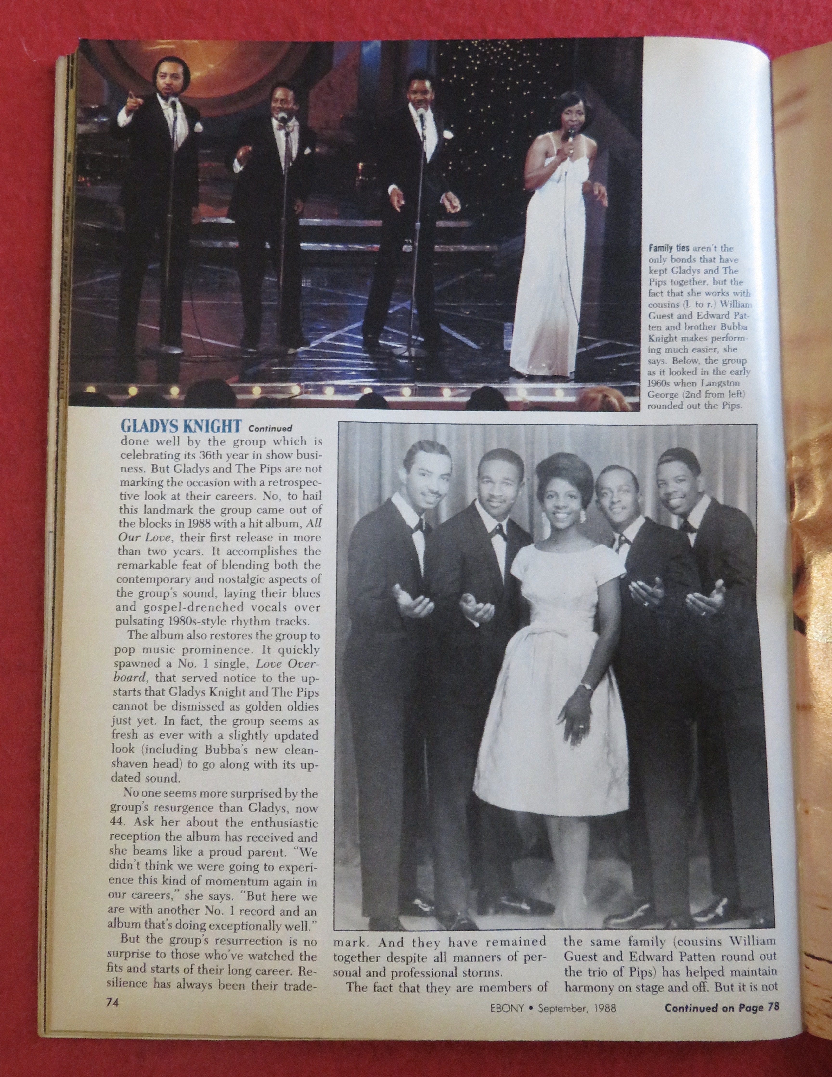 Ebony Magazine September 1988 Gladys Knight