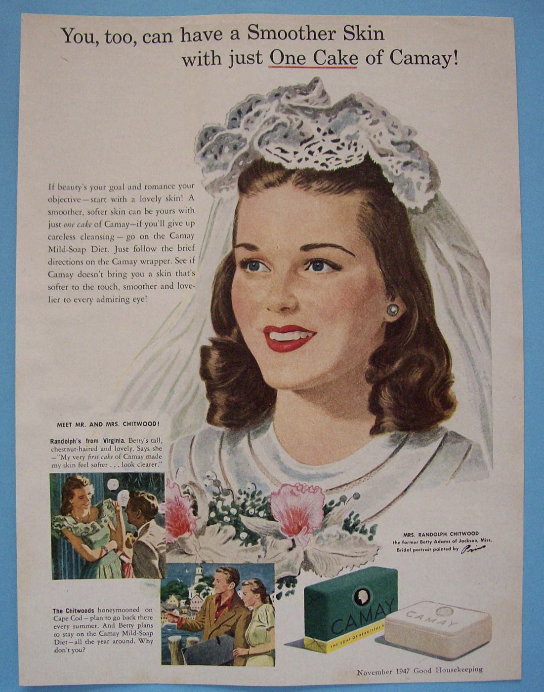 1947 Camay Soap with Lovely Bride