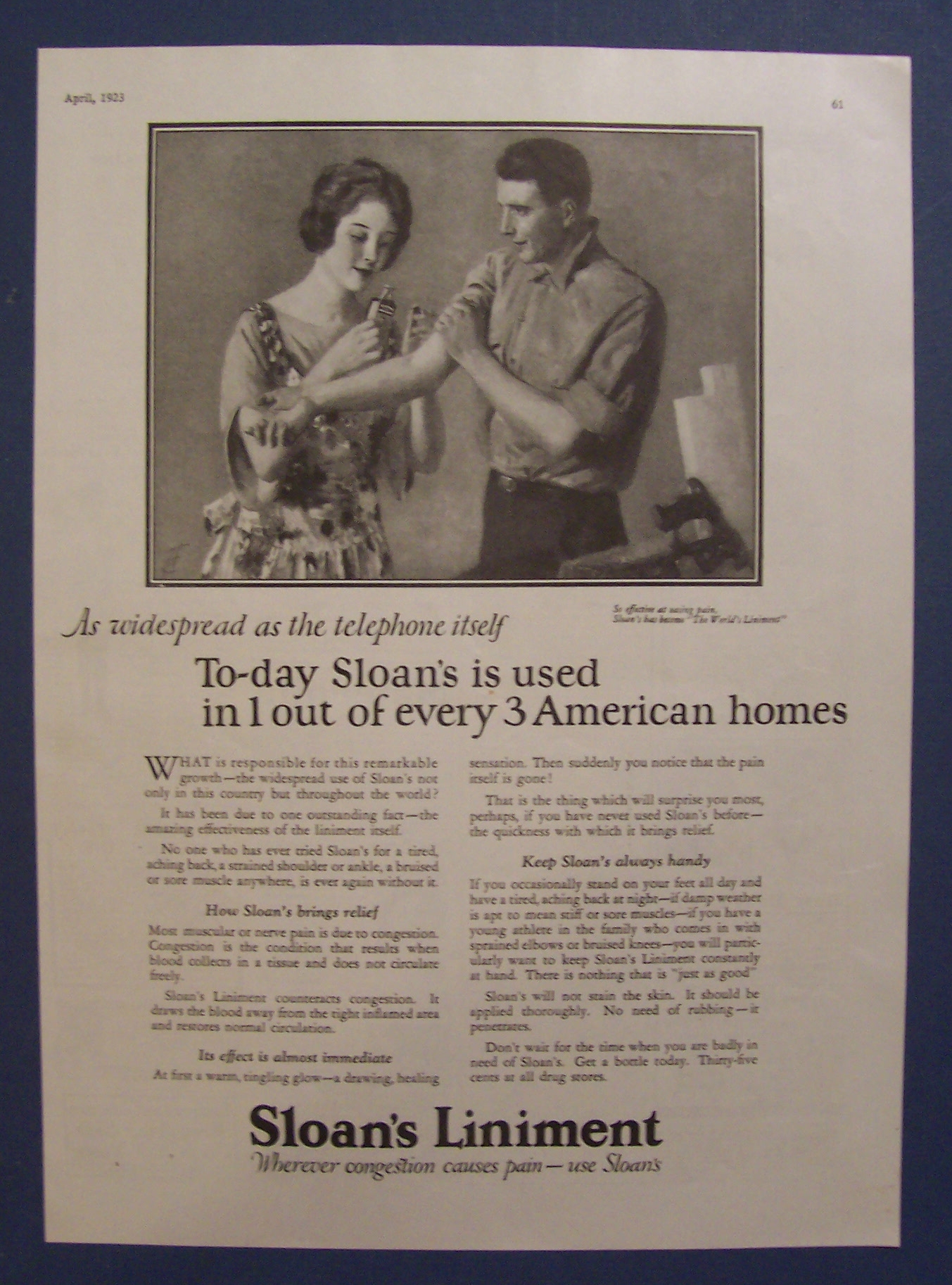 1923 Sloan's Liniment