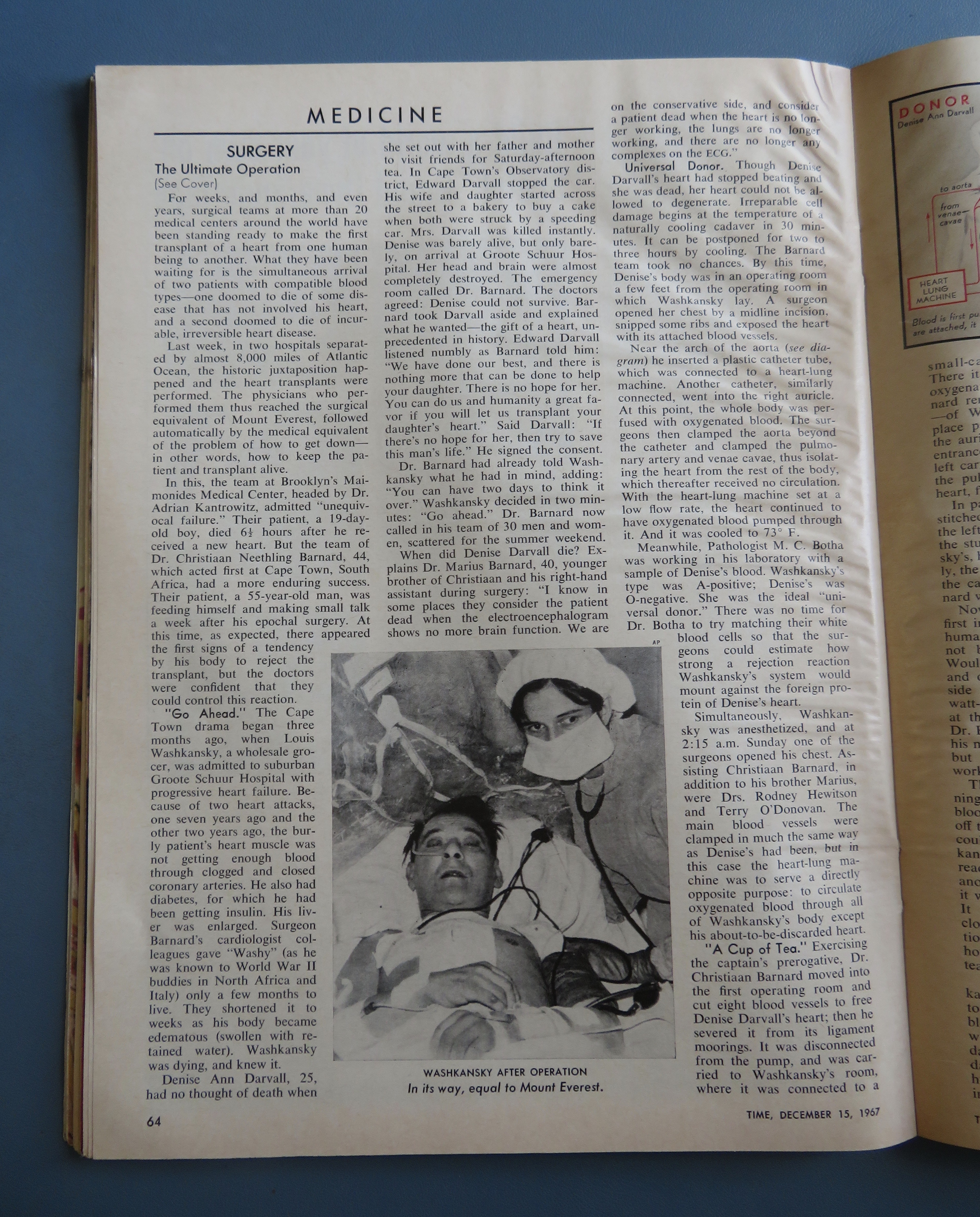 Time Magazine-December 15, 1967-Dr. Christiaan Barnard