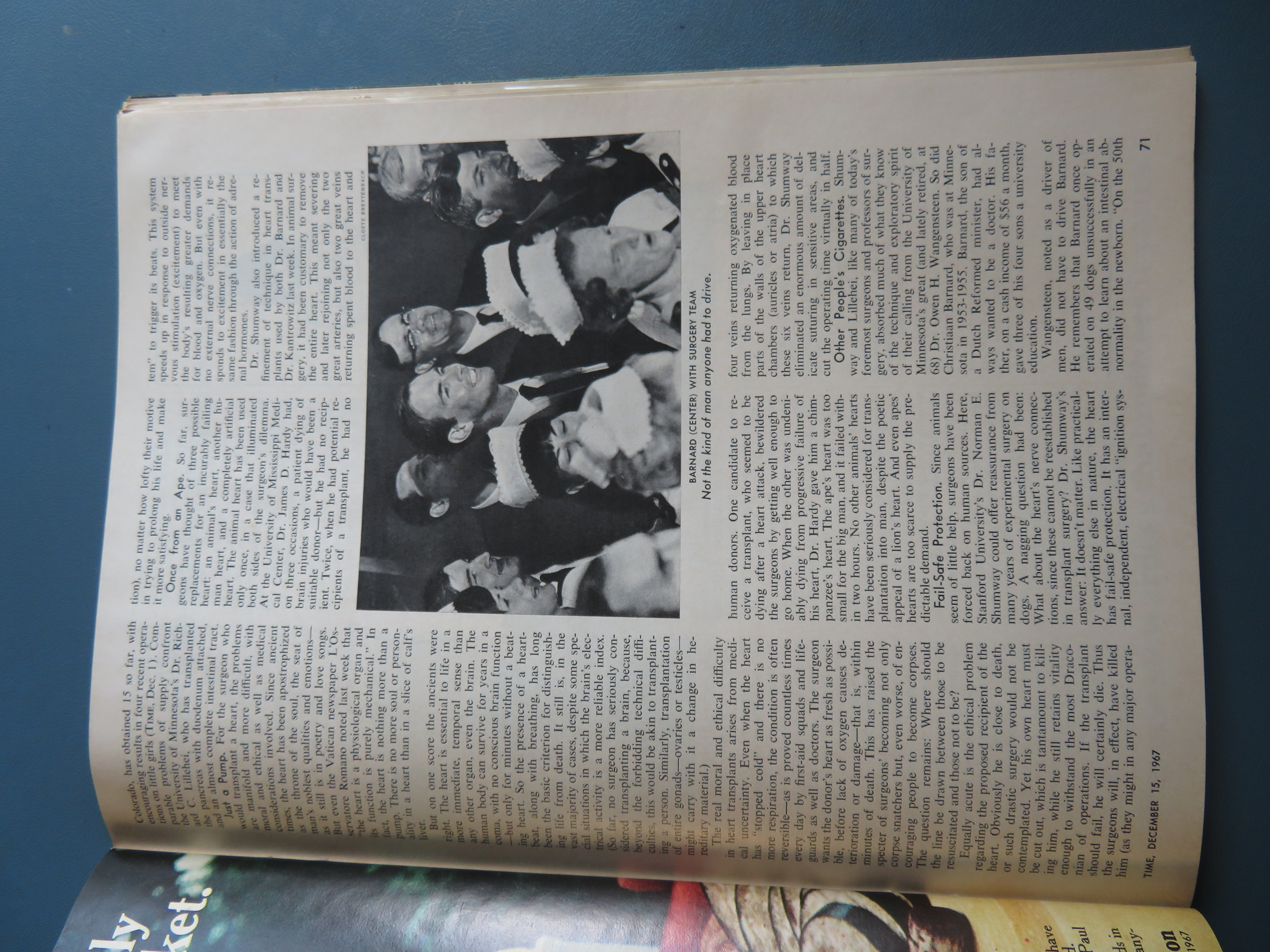 Time Magazine-December 15, 1967-Dr. Christiaan Barnard