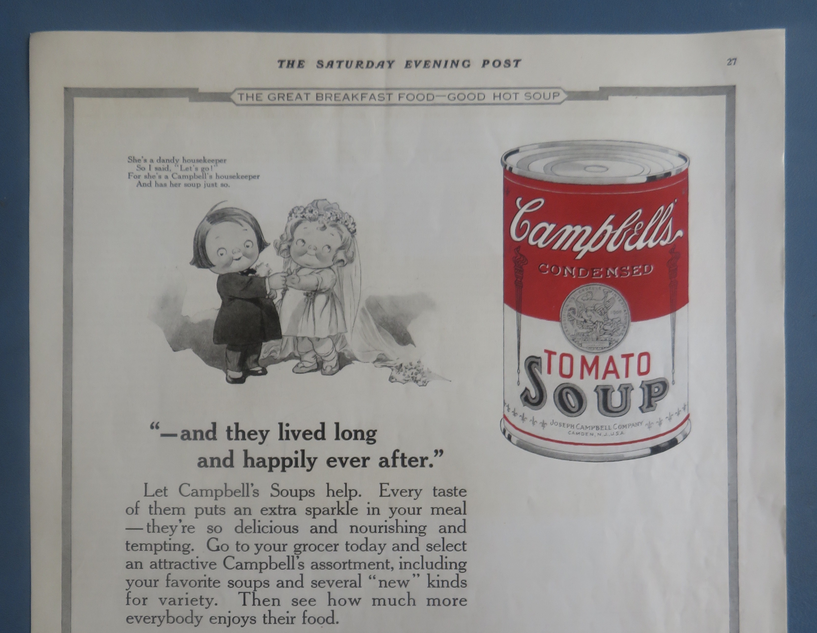 1922 Campbell's Tomato Soup with Bride and Groom