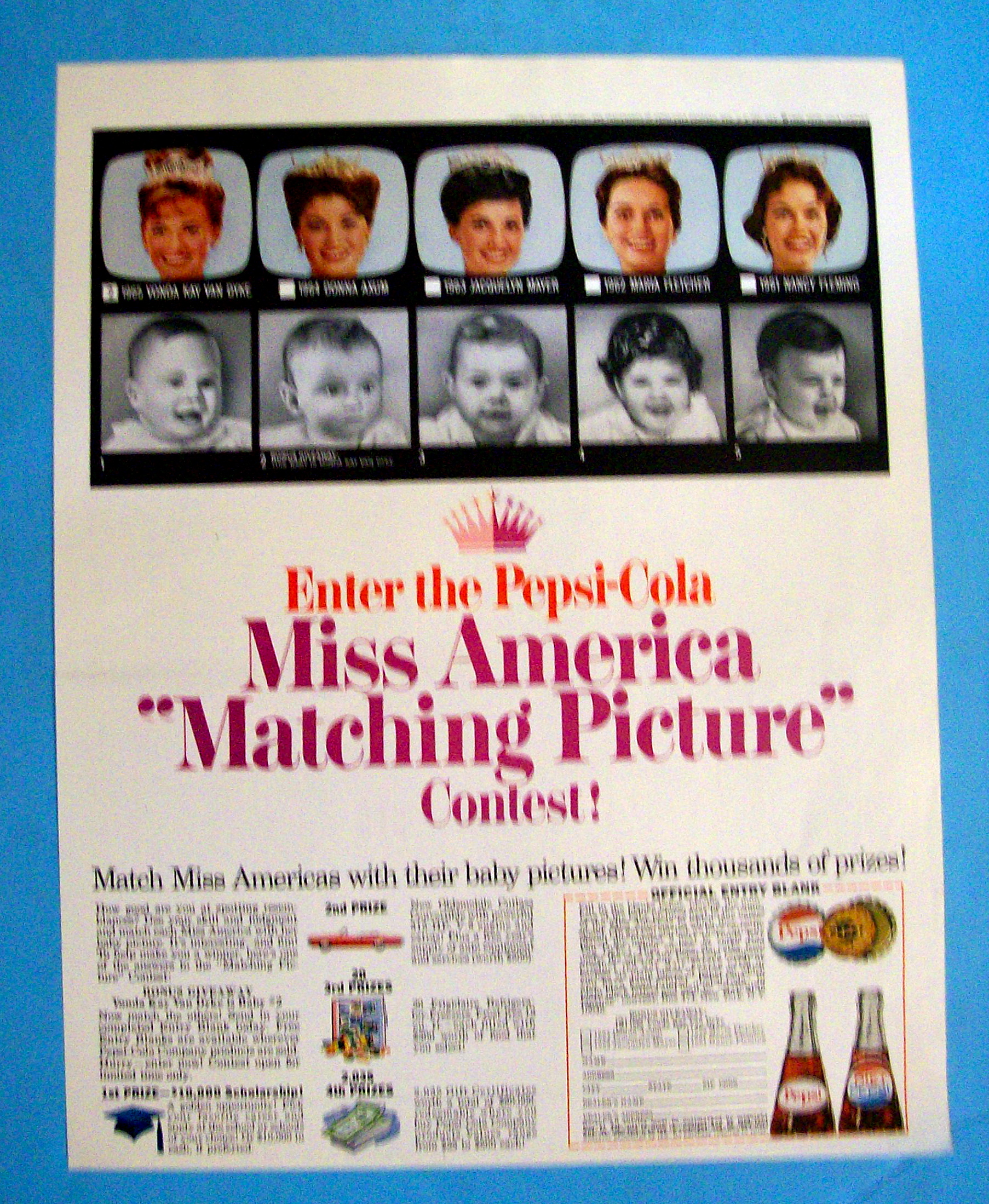 Vintage Ad: 1965 Pepsi-Cola w/ Miss America