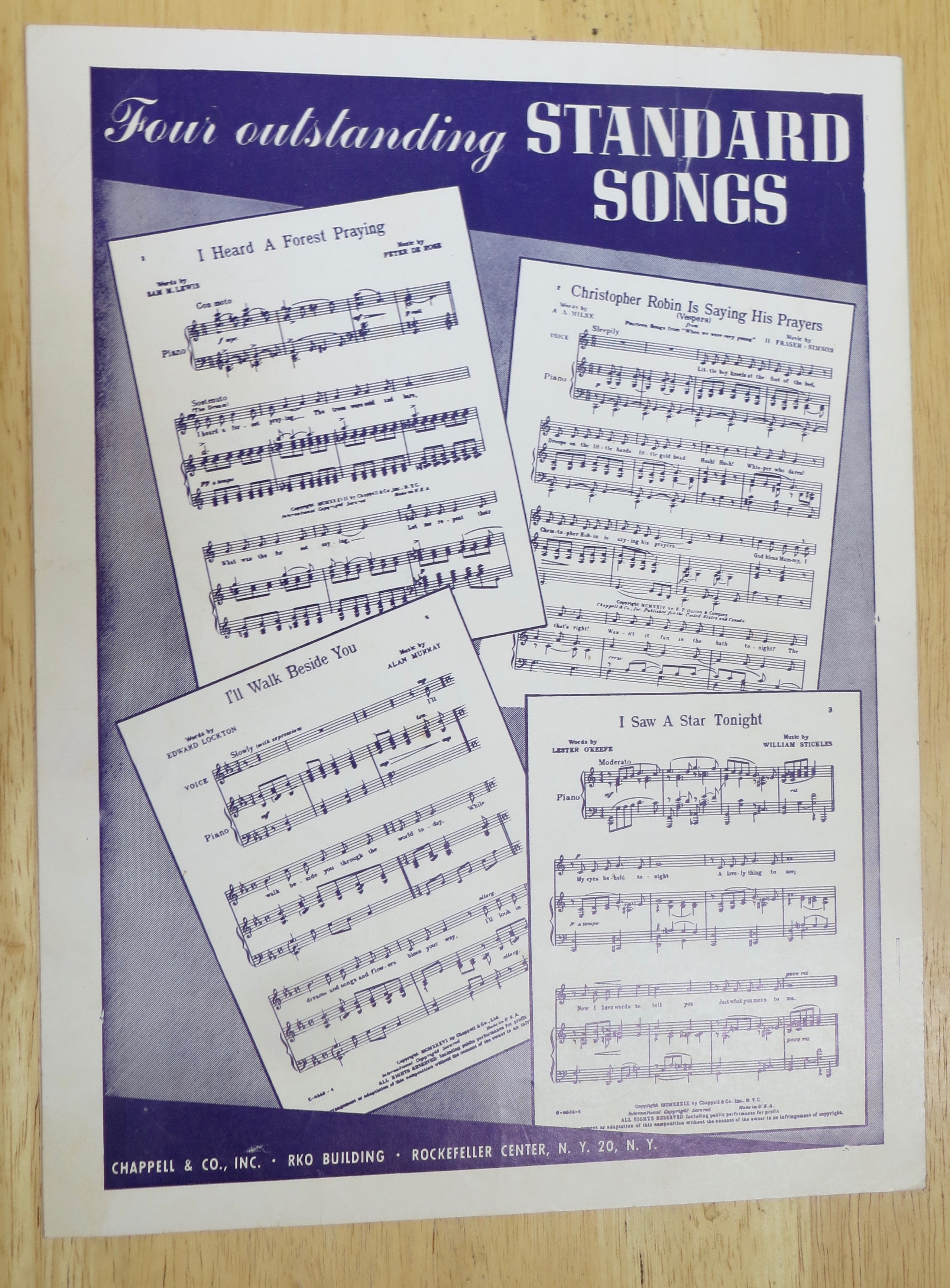 1940 Blueberry Hill Sheet Music