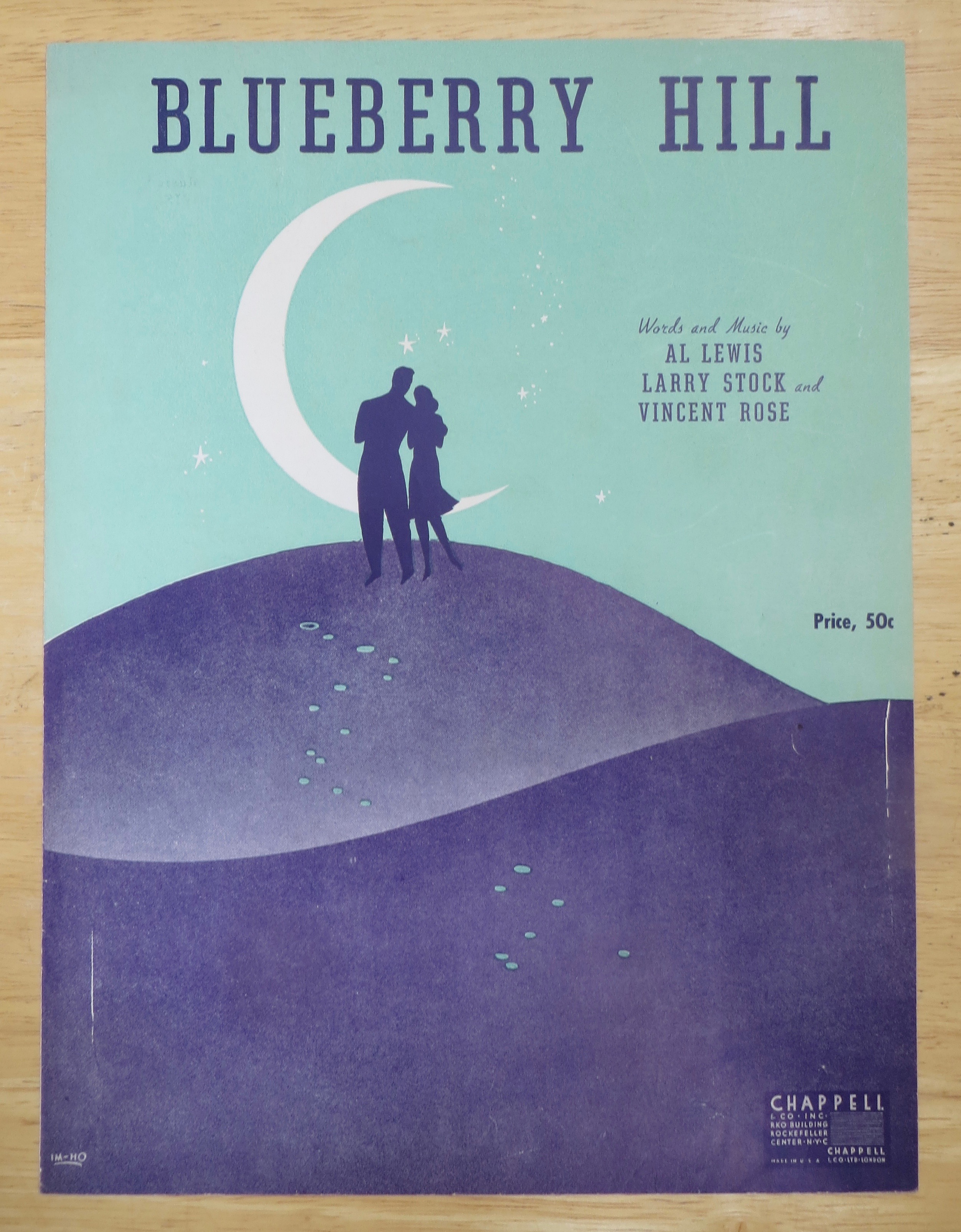 1940 Blueberry Hill Sheet Music