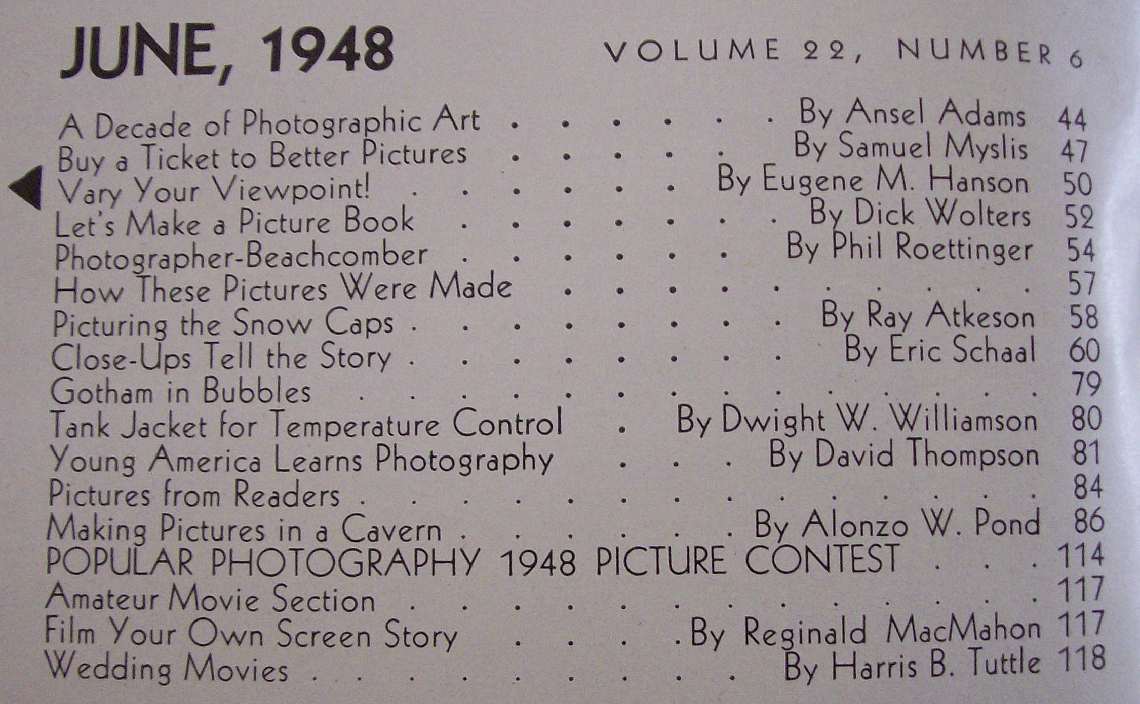 Popular Photography Magazine - June 1948