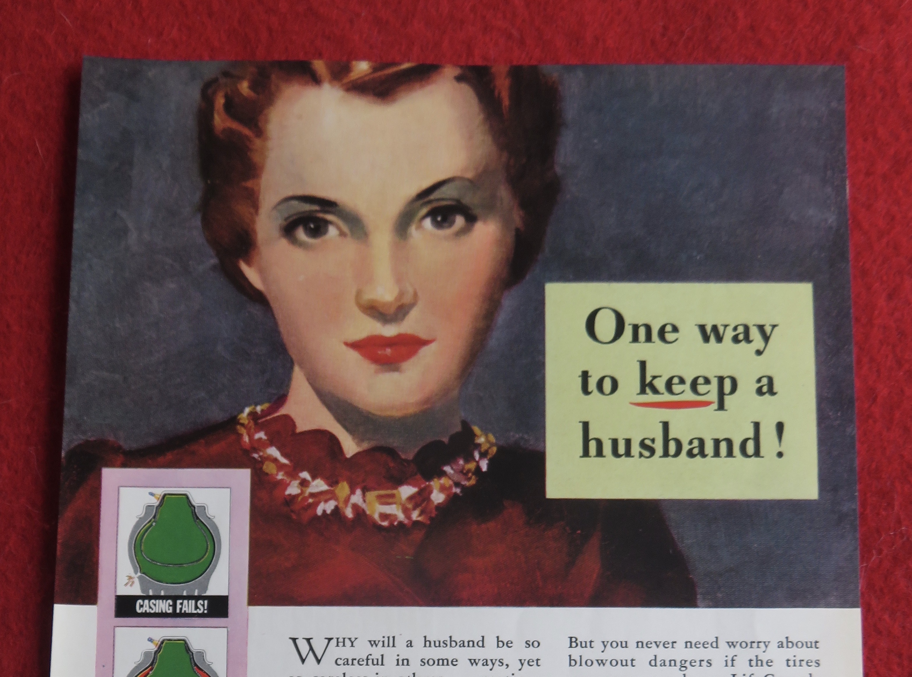 1940 Good Year Lifeguard Tires with Lovely Woman