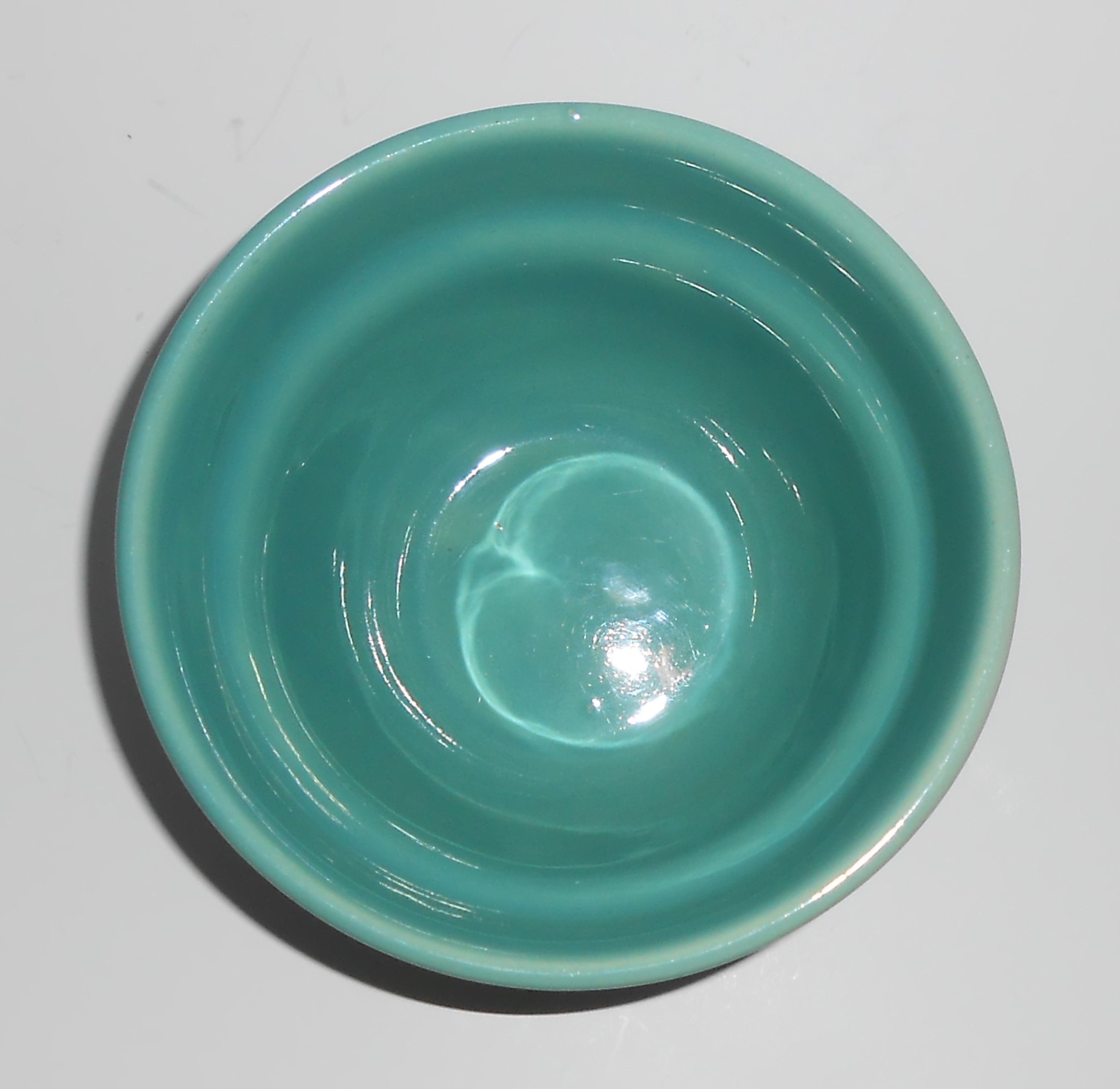 Coors Pottery Rosebud Green Small Apple Baker