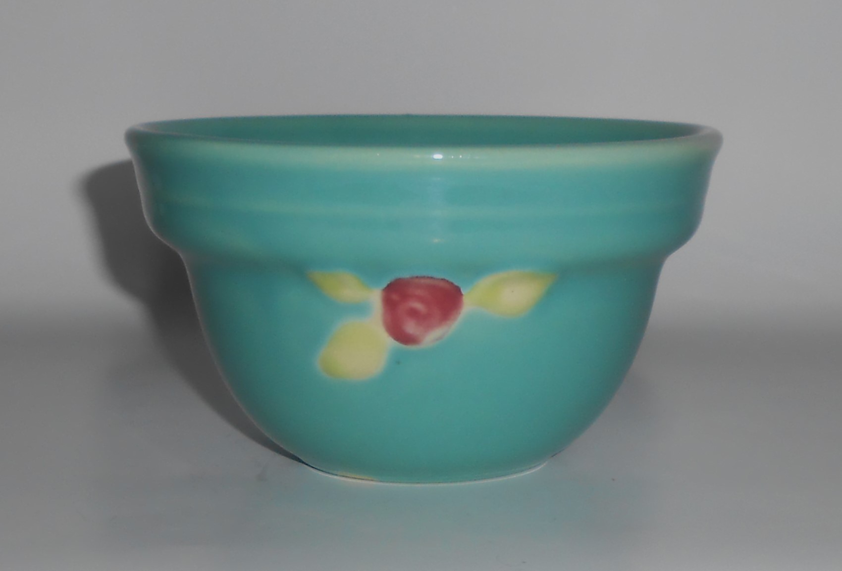 Coors Pottery Rosebud Green Small Apple Baker