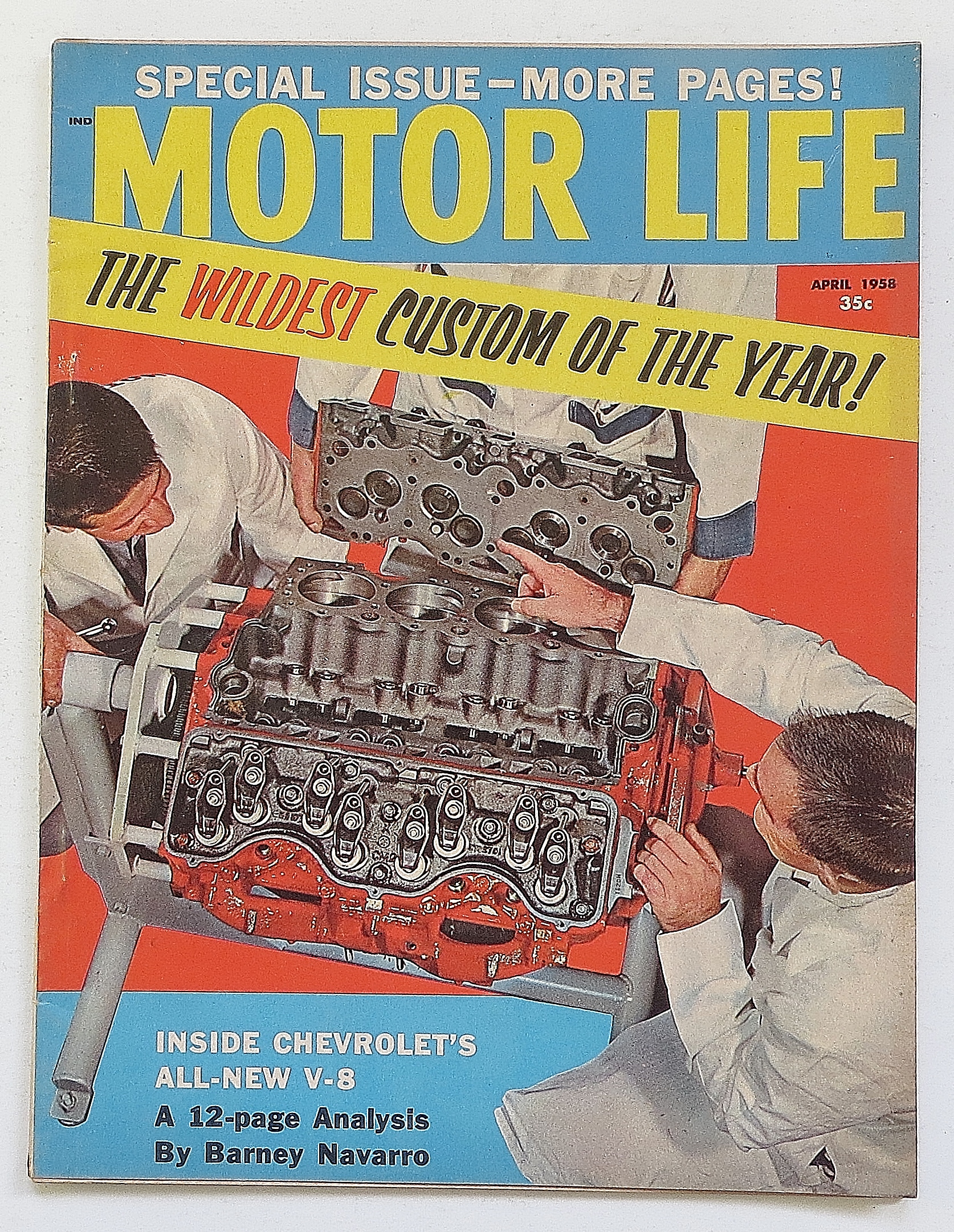 Motor Life Magazine April 1958 Inside Chevy All New V8
