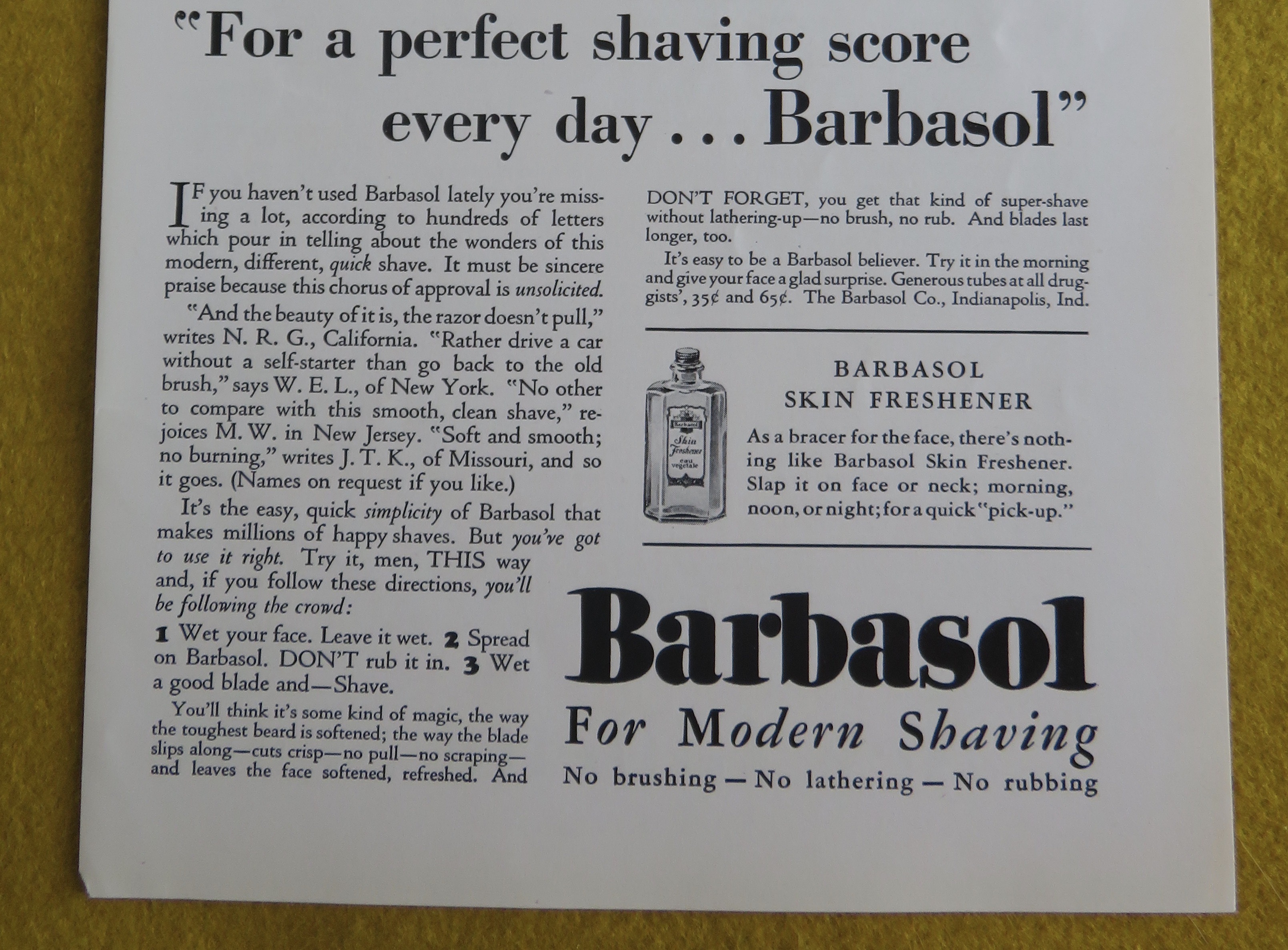 1930 Barbasol with Golf's Newest Star Craig Wood