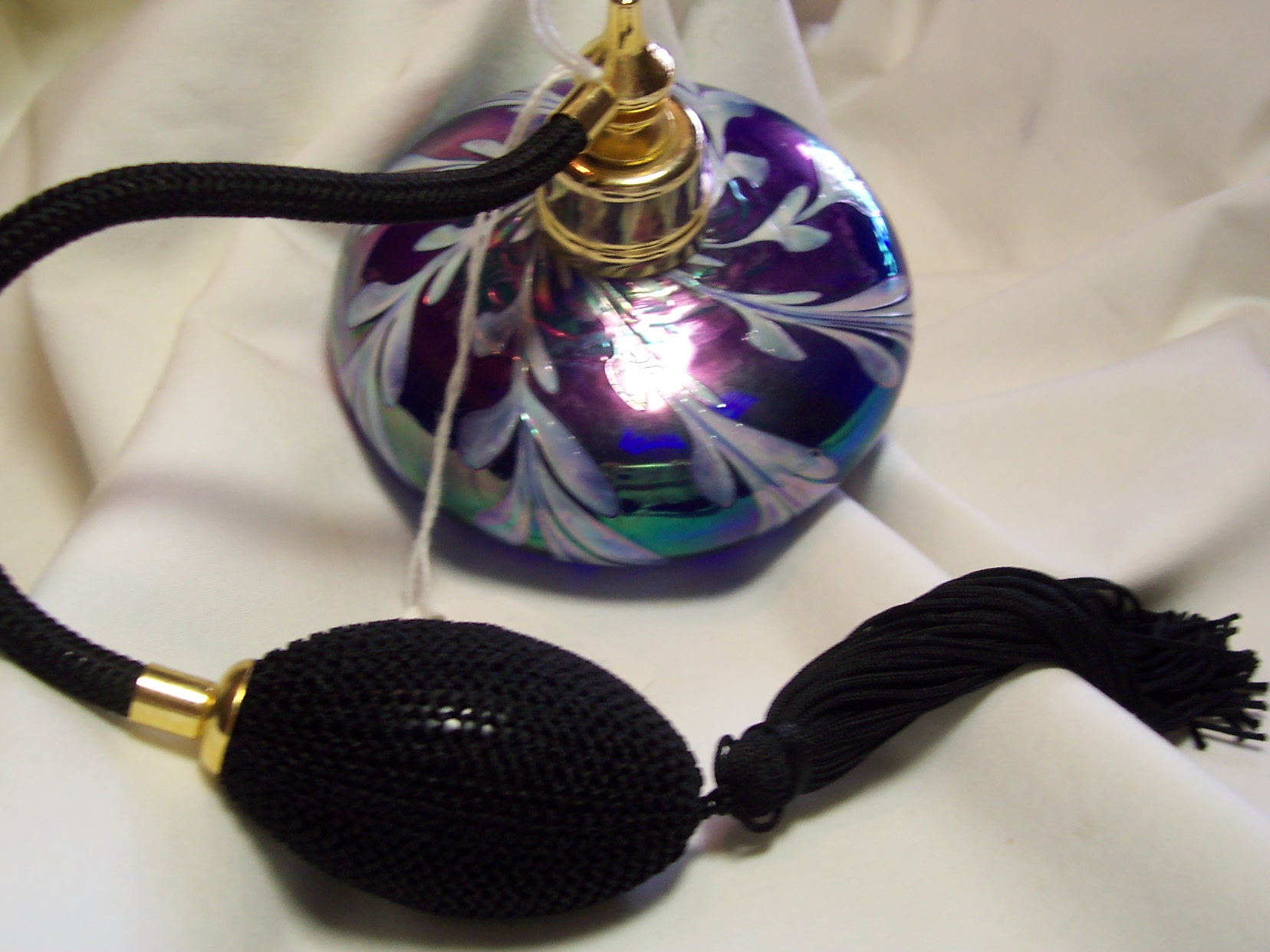 Perfume Bottle Cobalt Blue with Atomizer