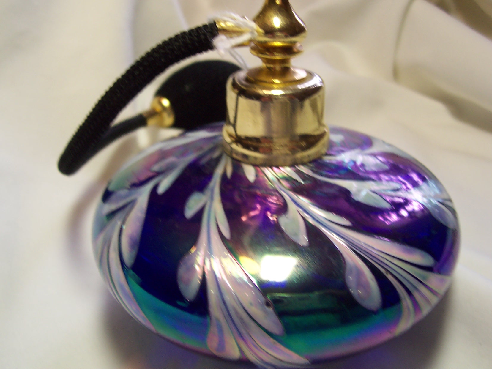Perfume Bottle Cobalt Blue with Atomizer