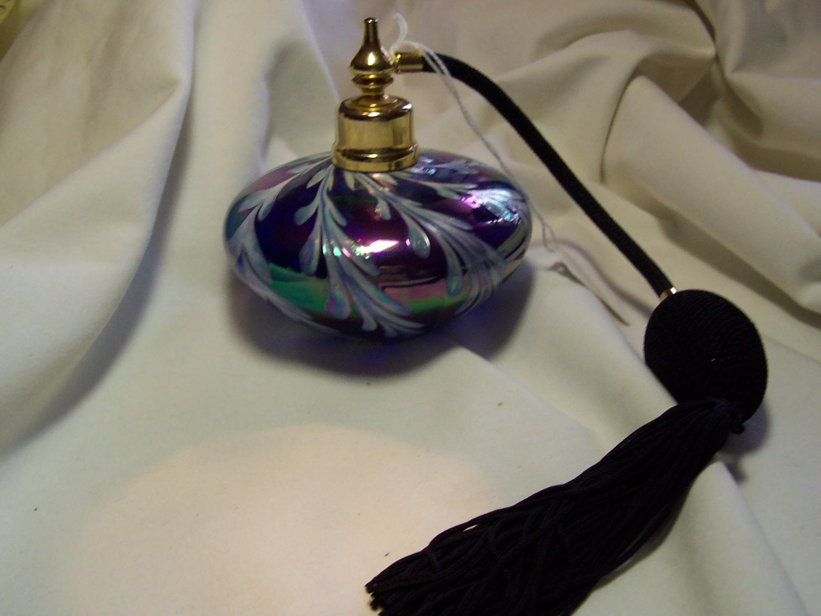 Perfume Bottle Cobalt Blue with Atomizer