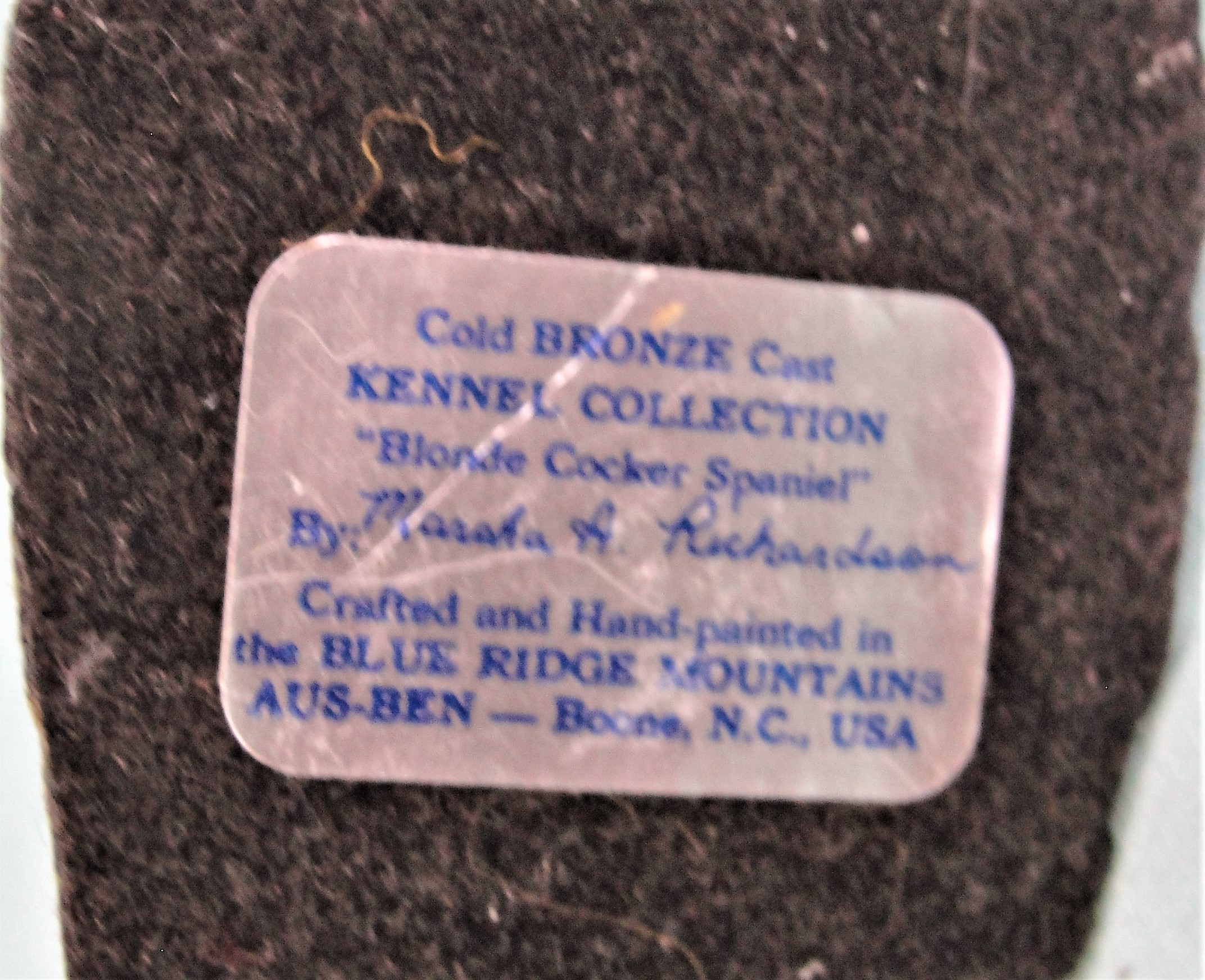 Aus-Ben Cold Cast Bronze Blonde Cocker Spaniel