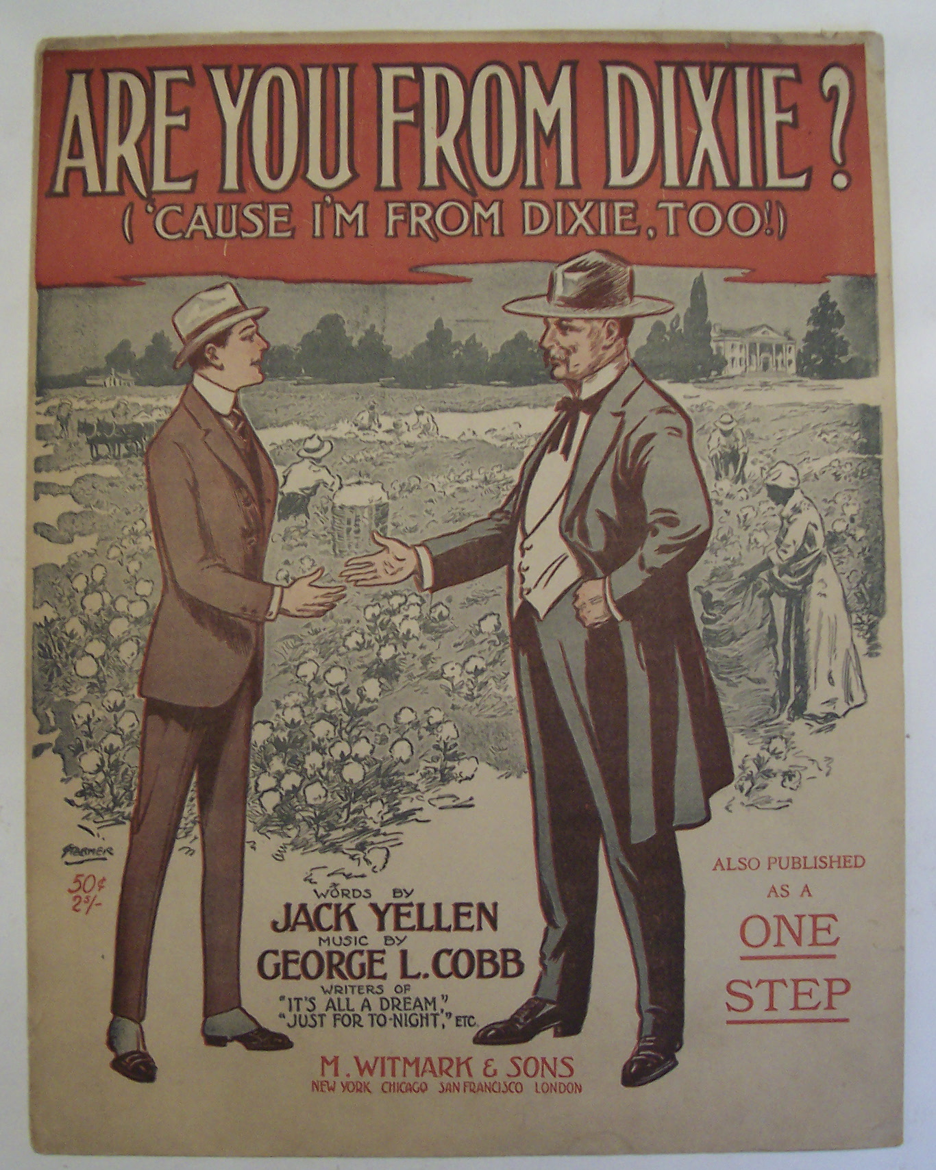 Sheet Music of 1915 Are You From Dixie?