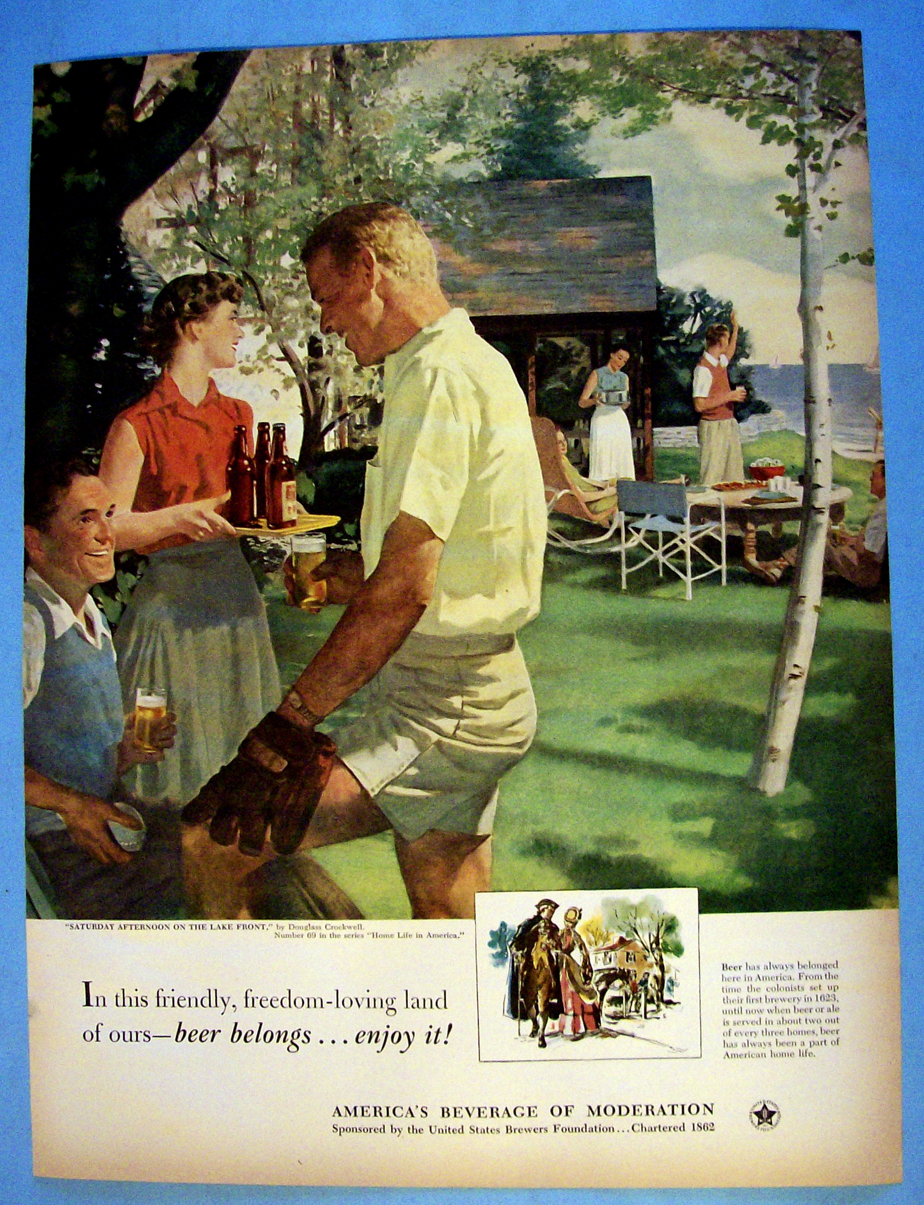 1952 Beer Belongs with Saturday Afternoon On Lake