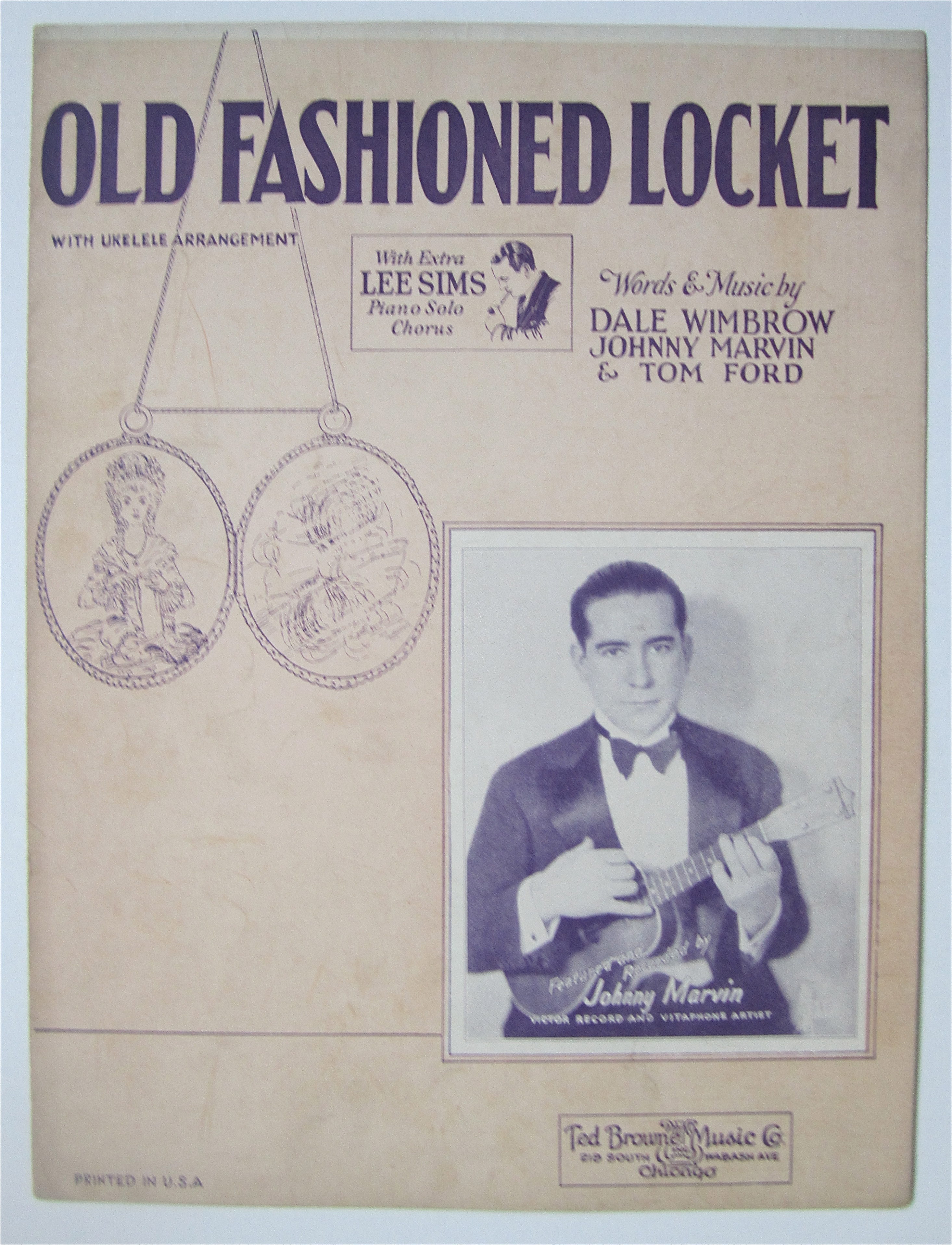 Sheet Music 1927 Old Fashioned Locket