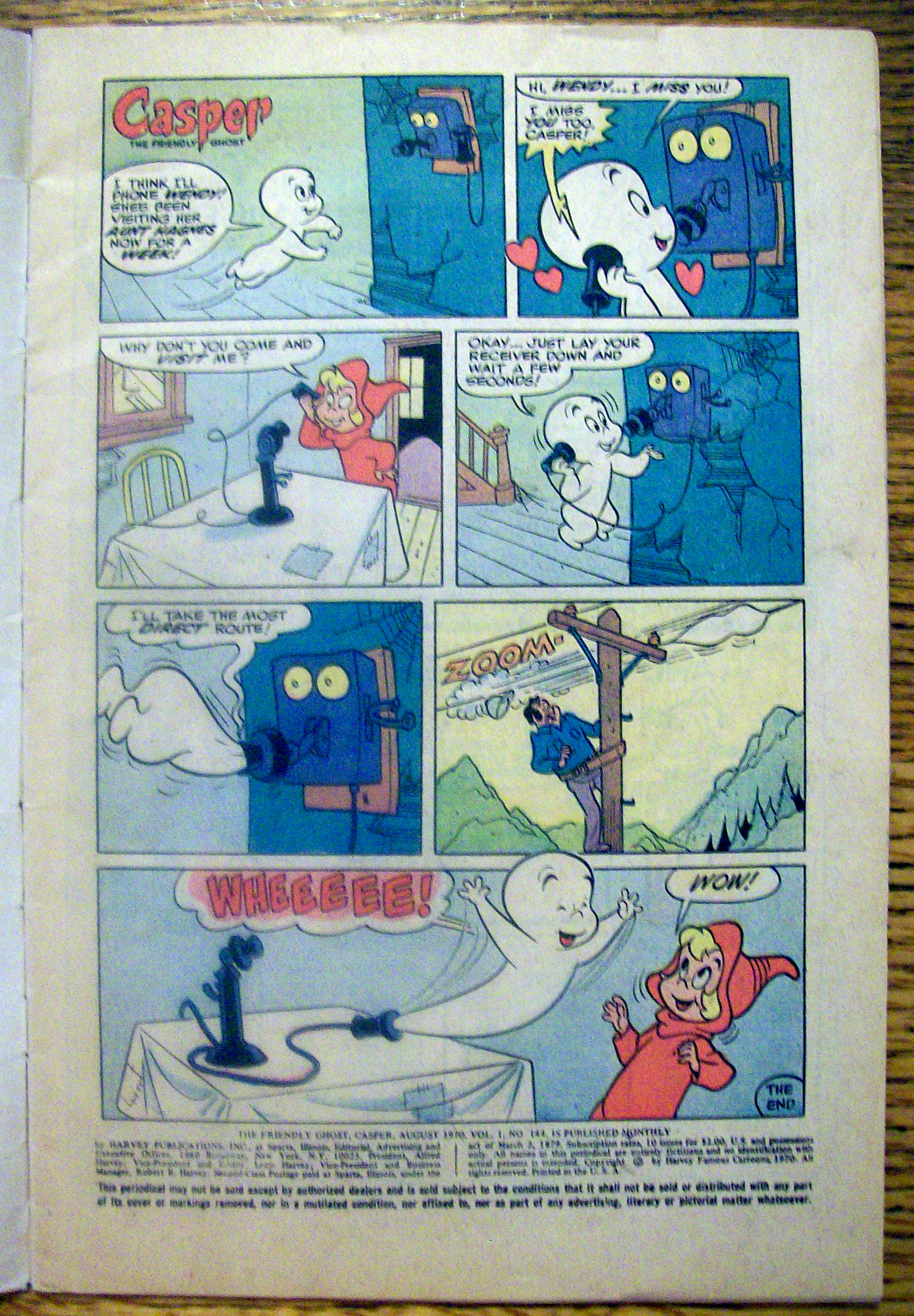 Casper The Friendly Ghost Comic #144-August 1970
