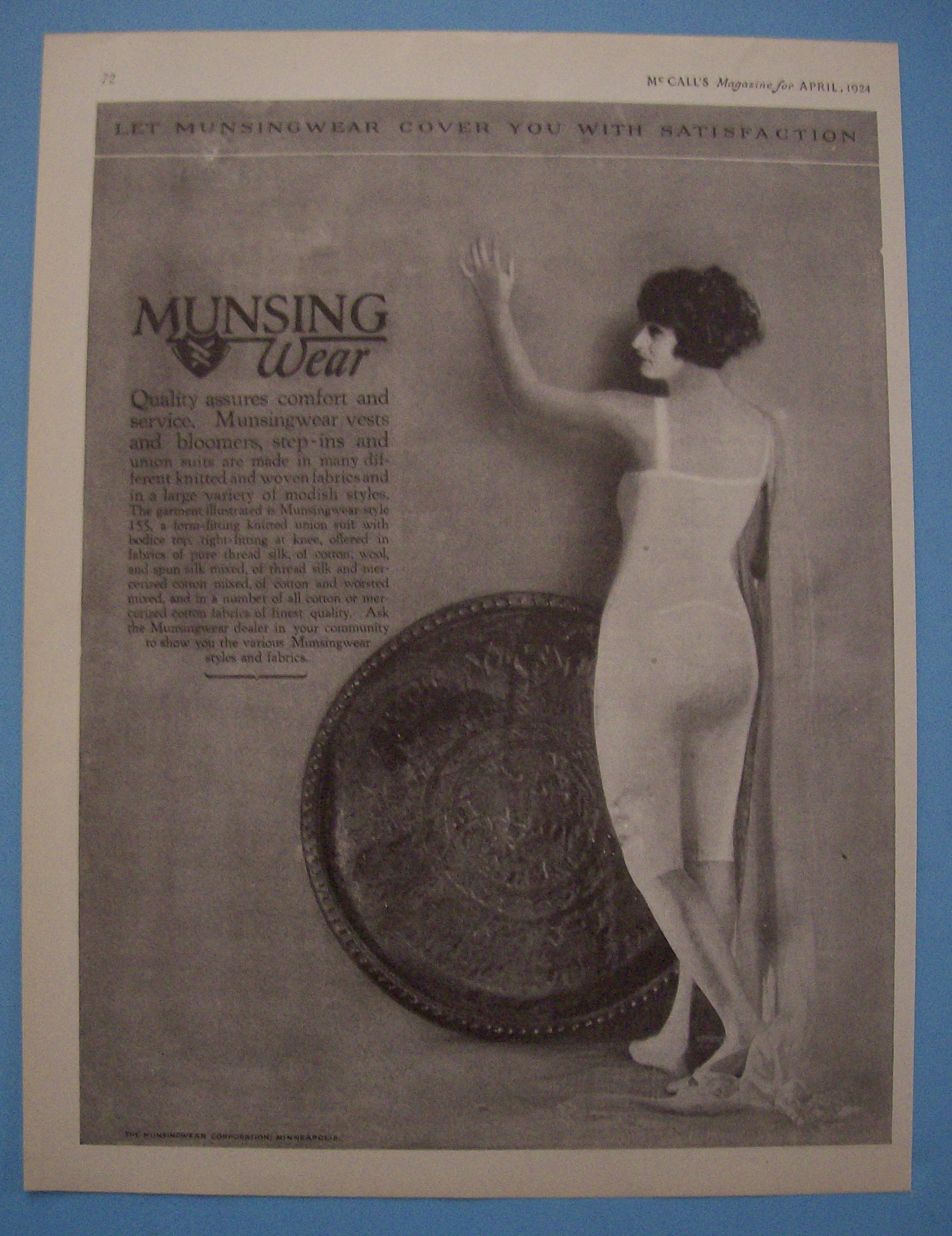 1924 Munsingwear Union Suit with Bodice Top