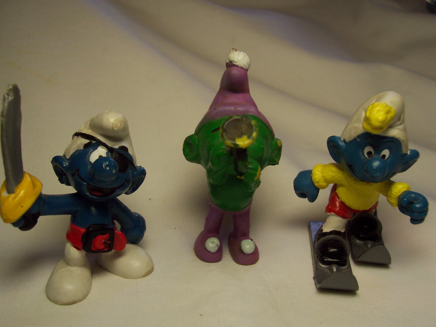 Smurf Toy Figure Lot of 3 1978 Peyo