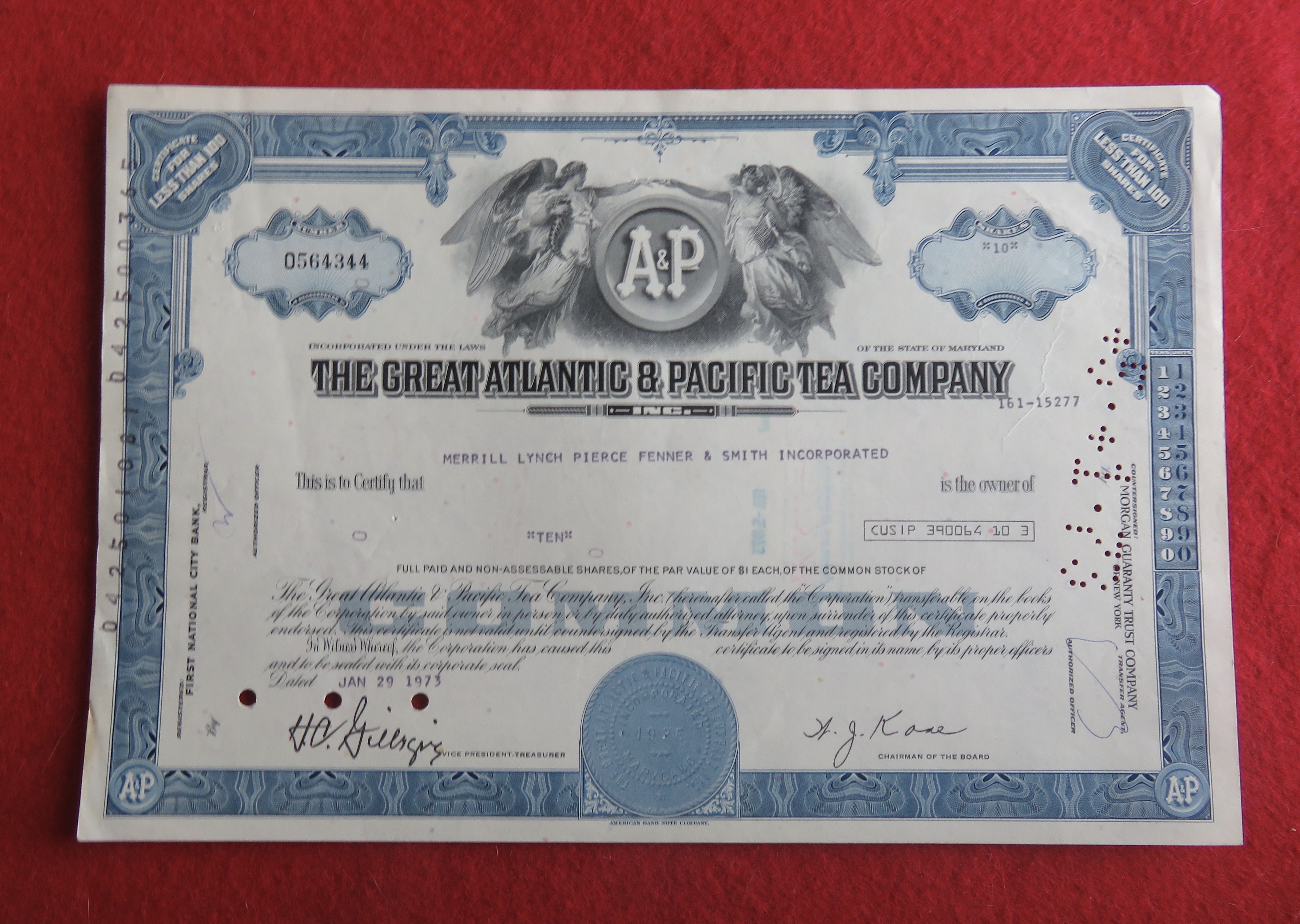 1973 The Great Atlantic & Pacific Tea Company Stock