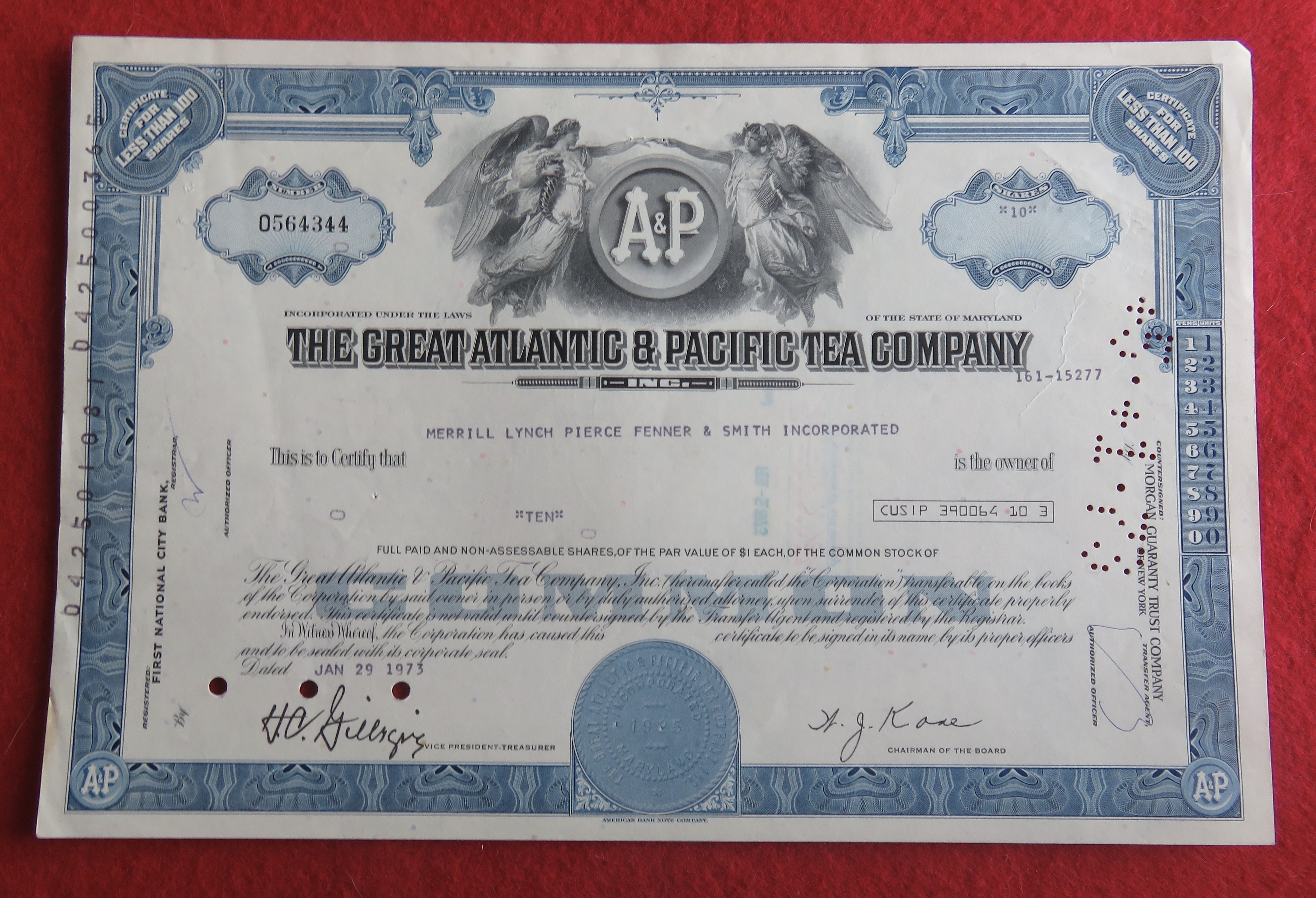 1973 The Great Atlantic & Pacific Tea Company Stock