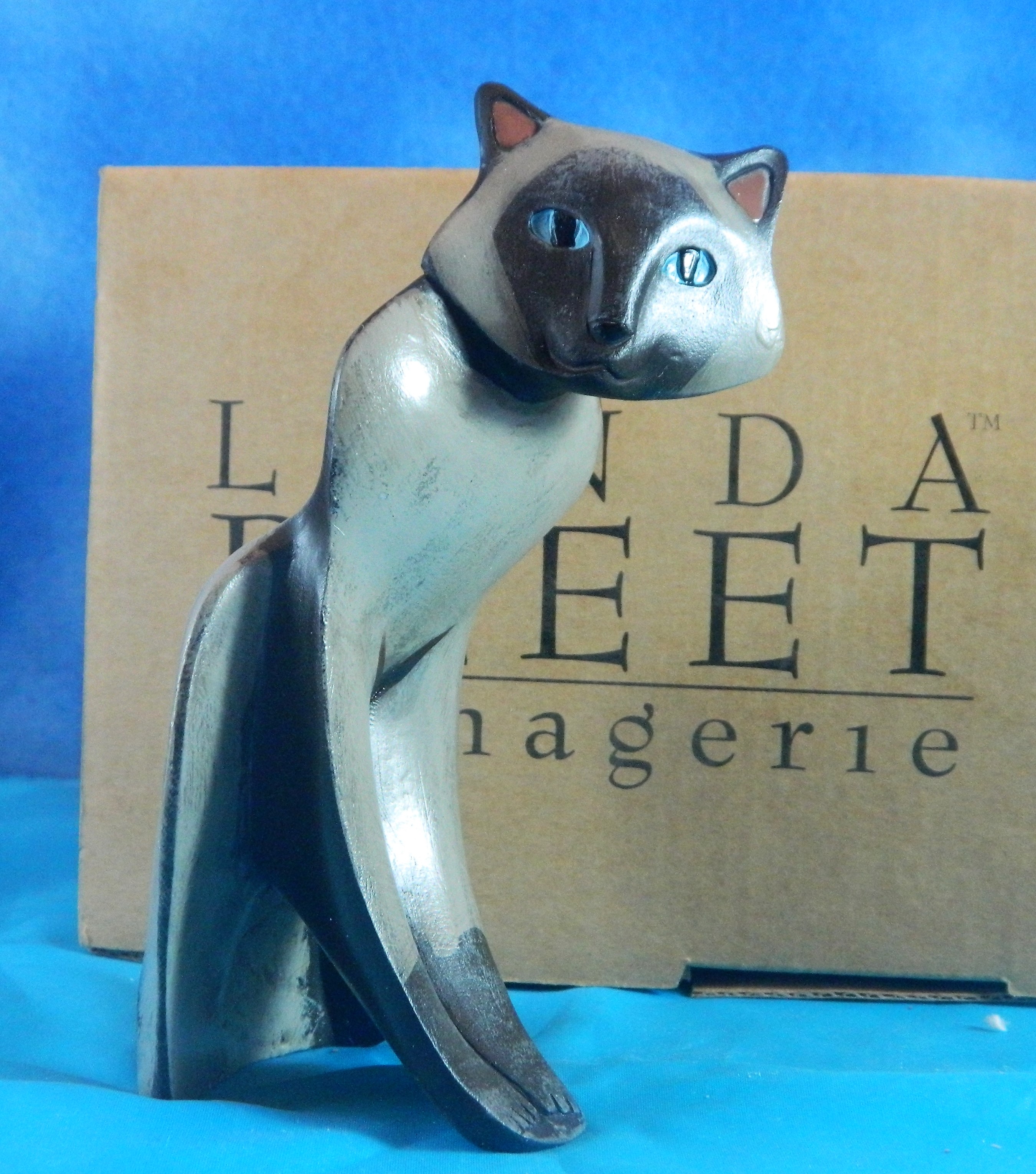 Linda Pleet Menagerie Angular Sitting Siamese Cat