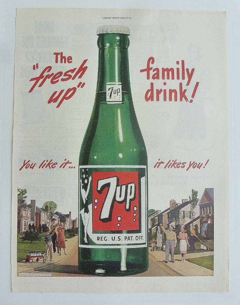 1948 Seven Up (7Up) With Bottle Of 7Up