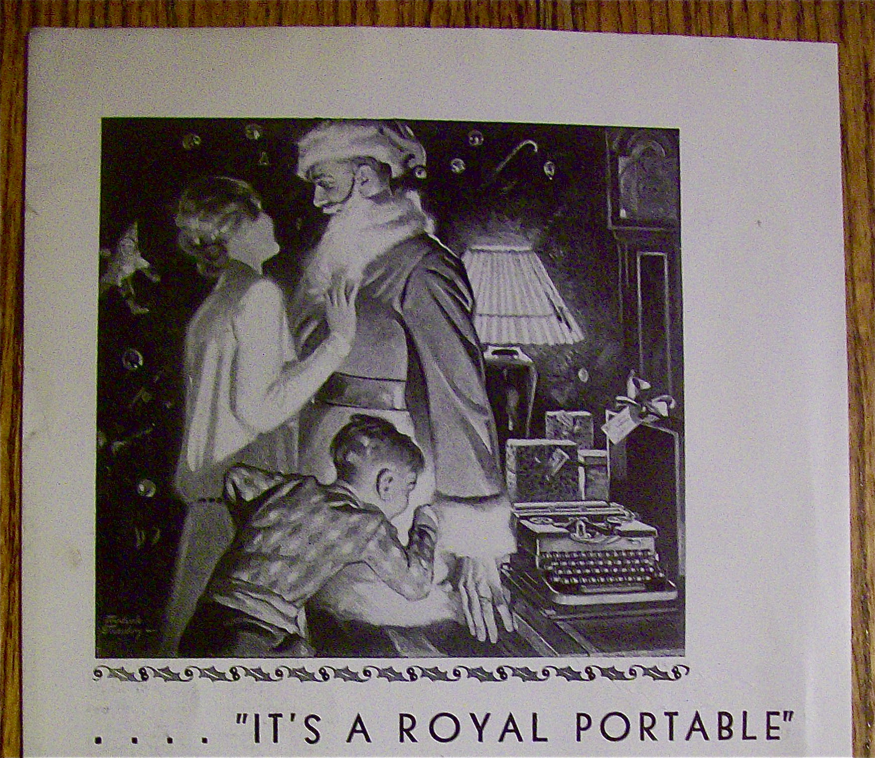 1929 Royal Portable Typewriter with Dad As Santa