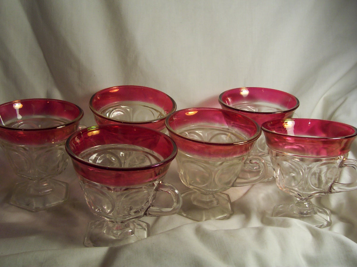 Kings Crown Indiana Tiffin Glass Footed Cup 6