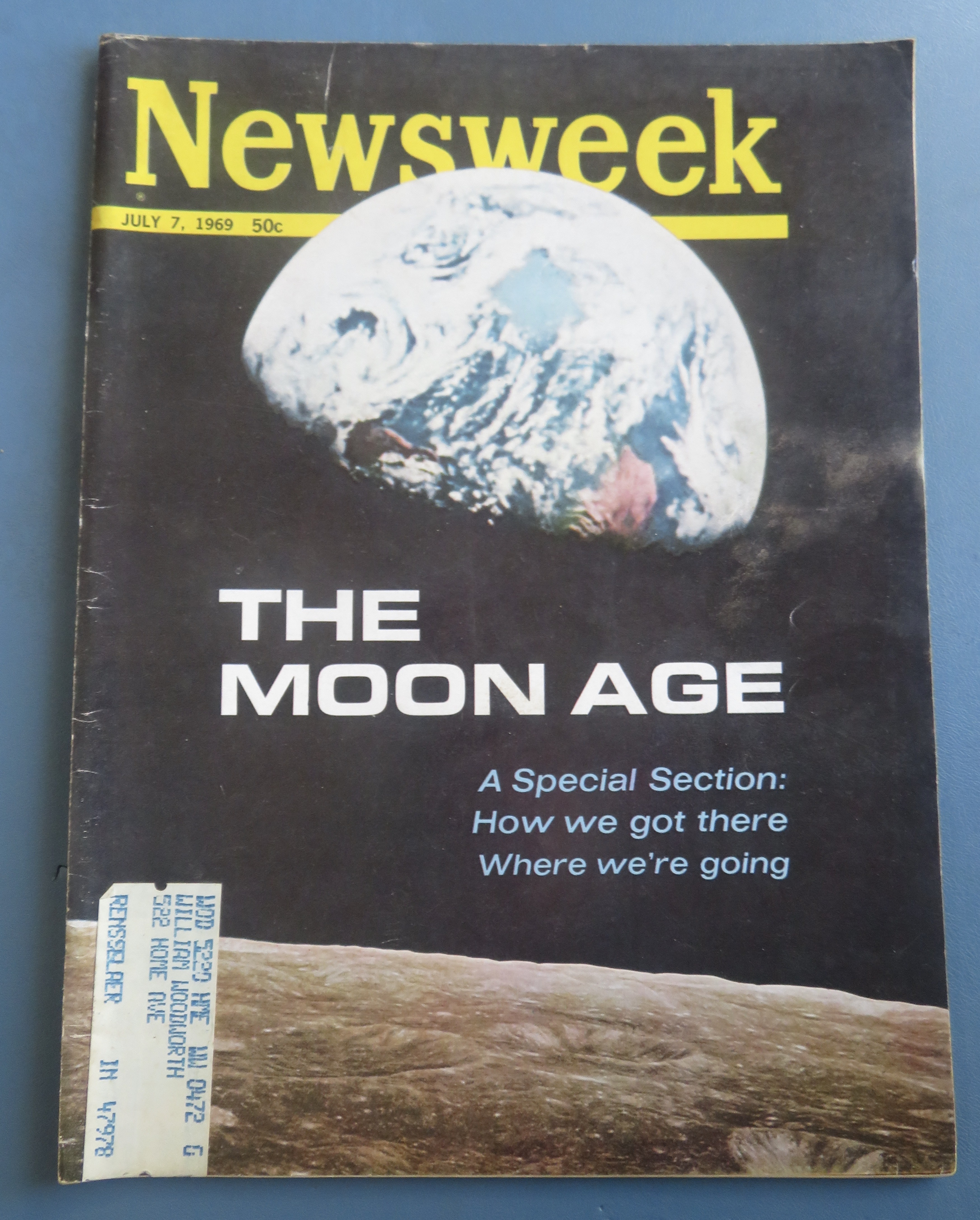 Newsweek Magazine July 7, 1969 The Moon Age