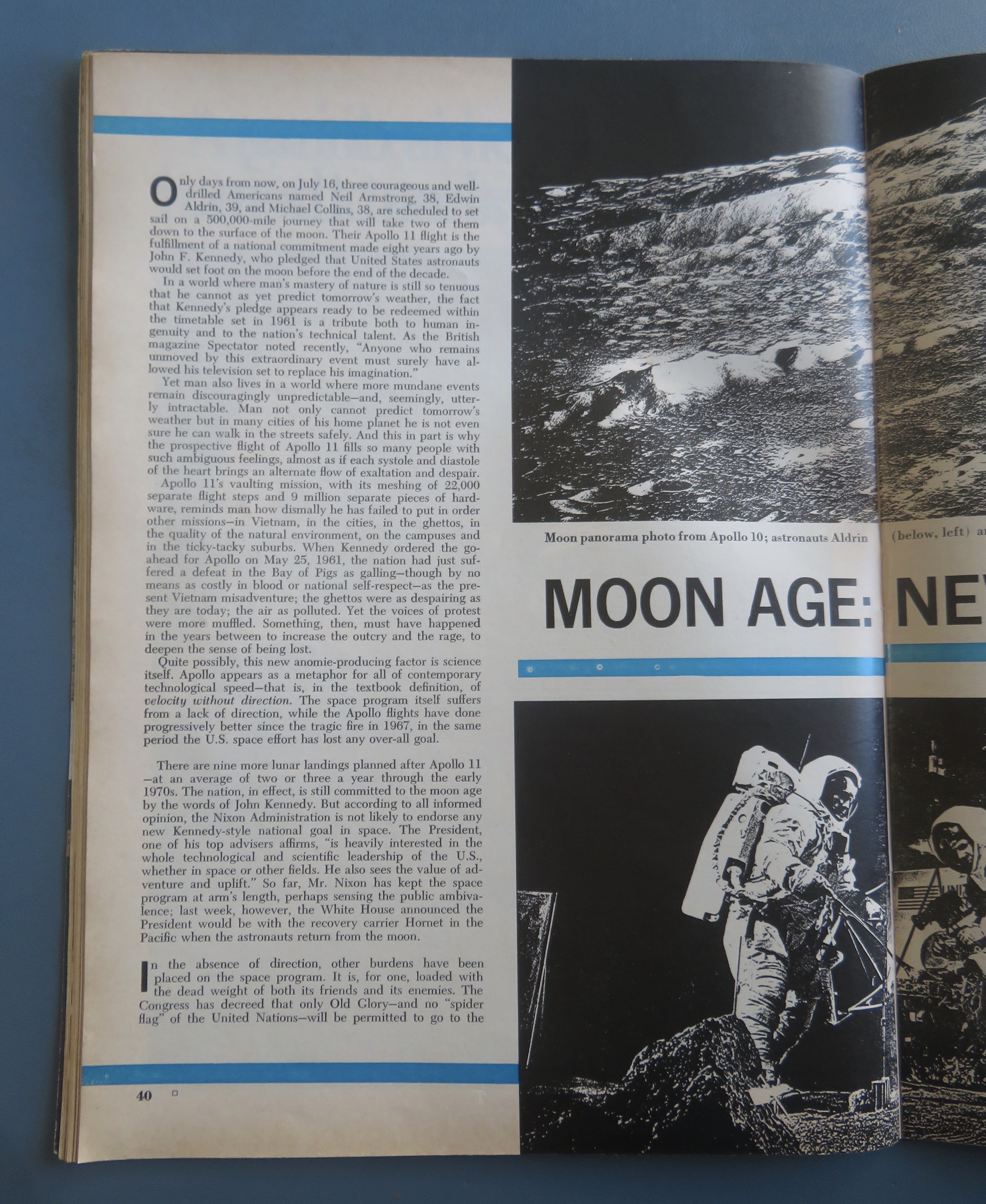 Newsweek Magazine July 7, 1969 The Moon Age
