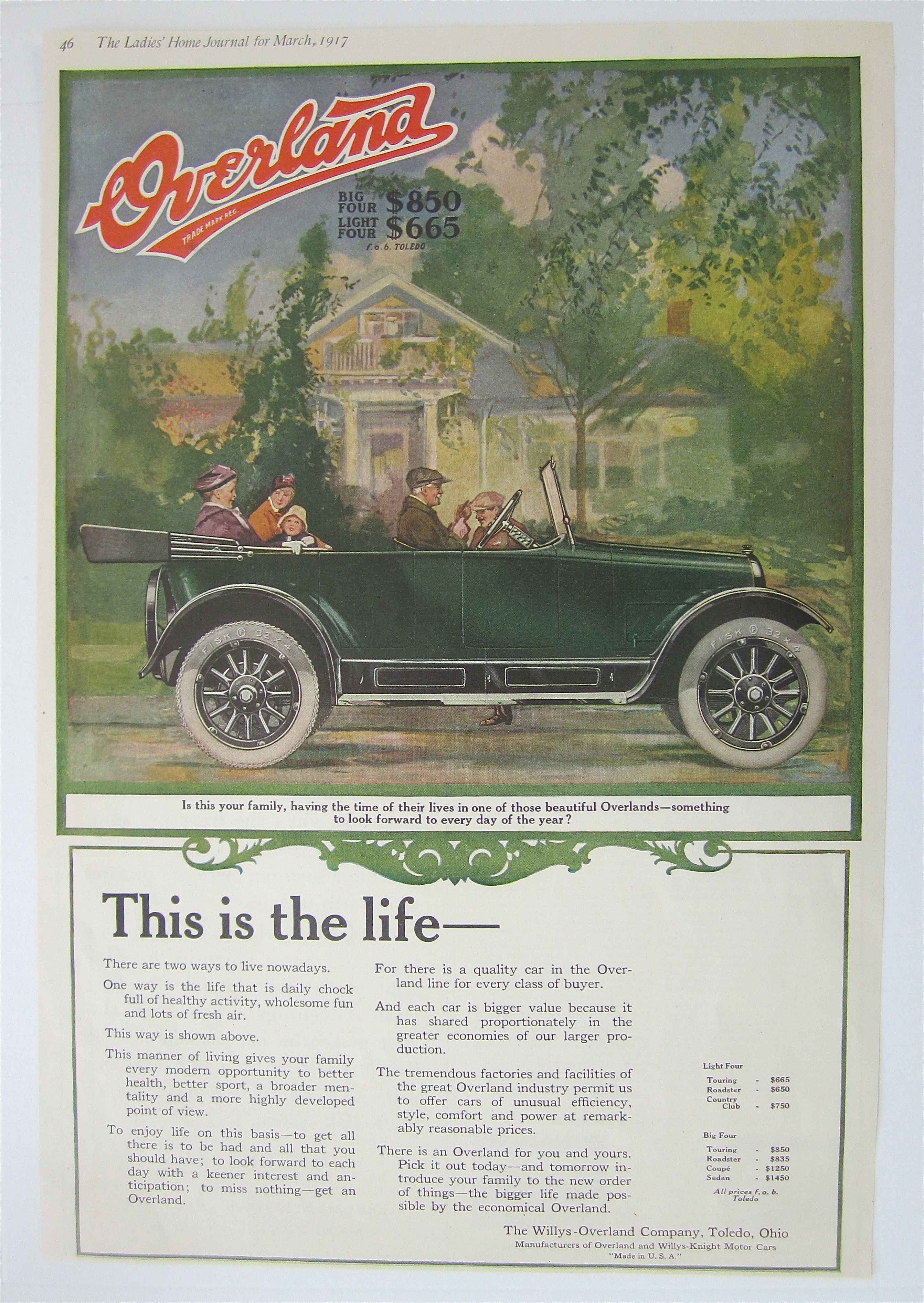 1917 Overland with Family Driving in an Overland