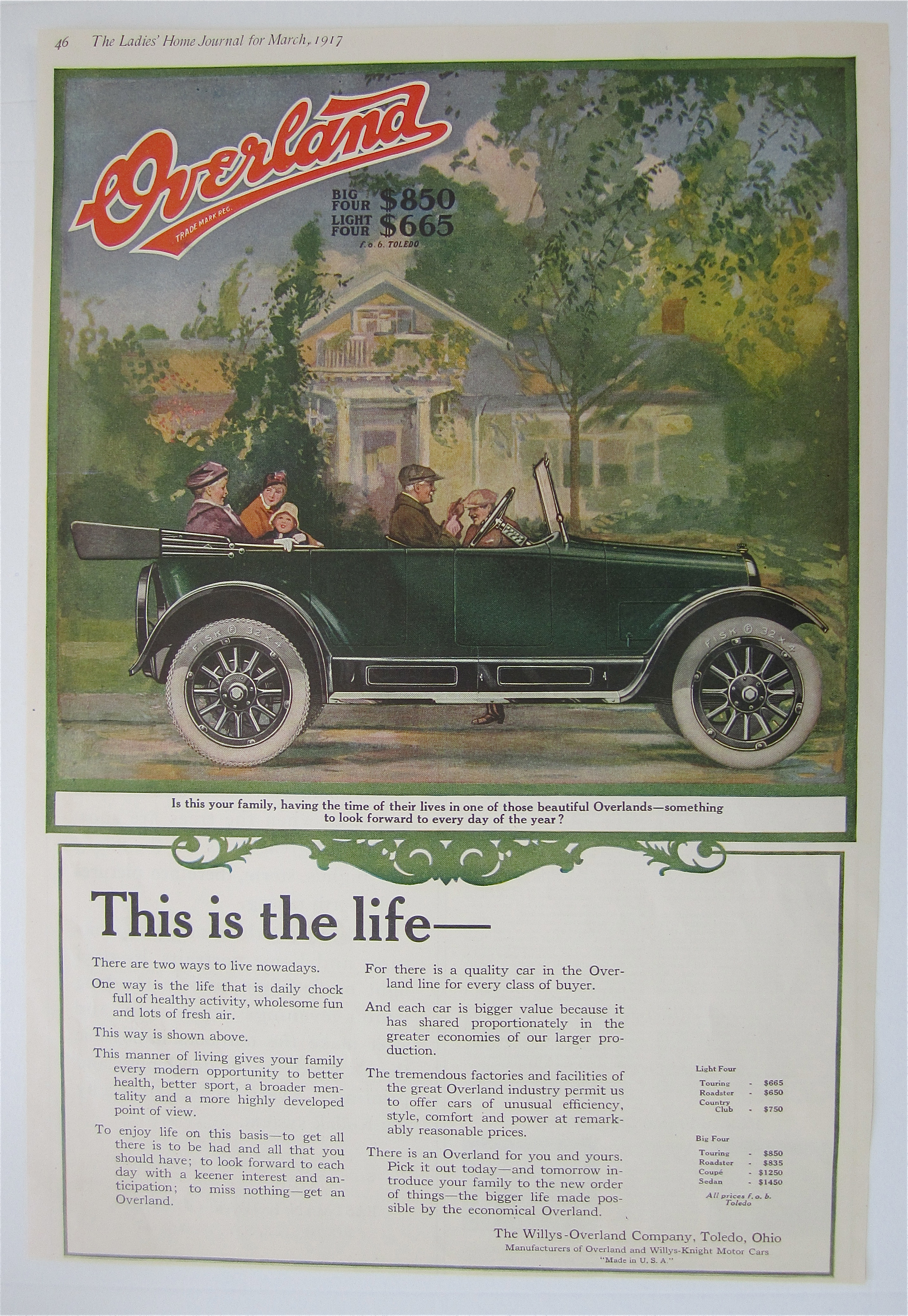 1917 Overland with Family Driving in an Overland